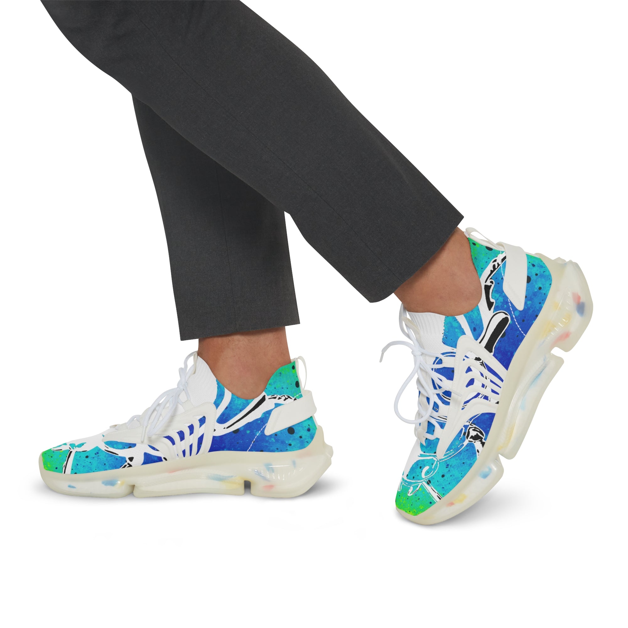 👟 “ICEWALKER V1A” Digital Ocean Mesh Sneakers