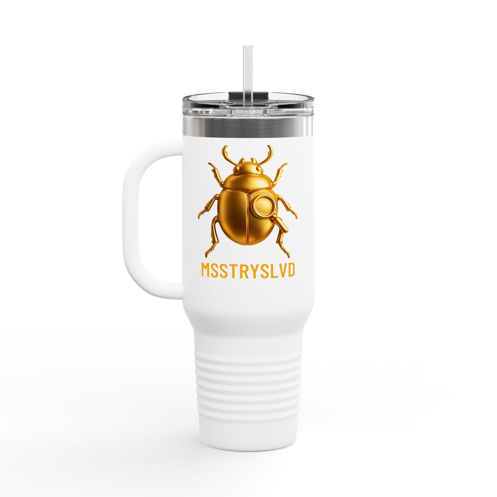MSSTRYSLVD Gold Scarab – Insulated Travel Mug, 40oz