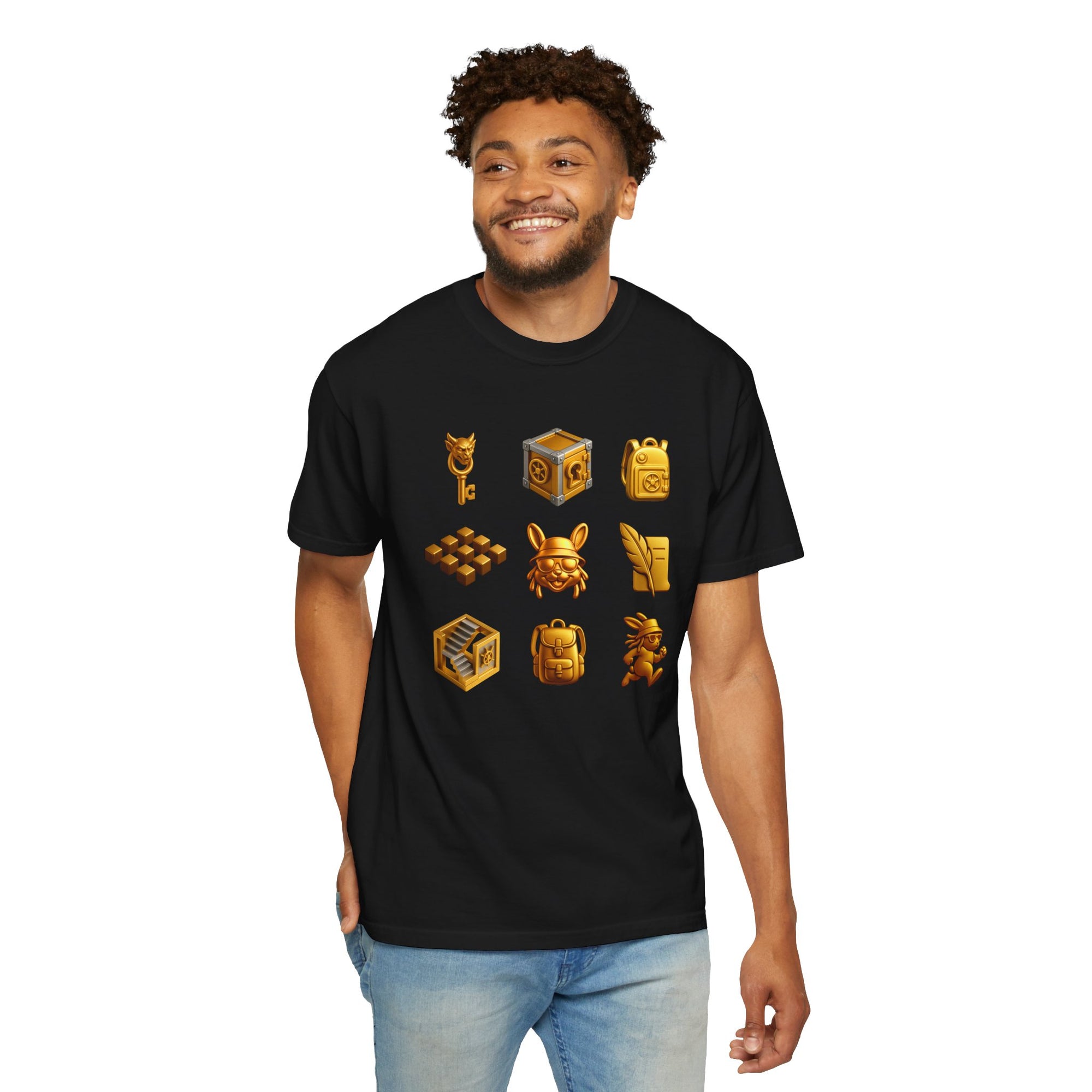 Lexicon Beetle Vault Rush Game T-Shirt – MSSTRYSLVD® Gold Coin Graphic Tee | Streetwear for Dream-Chasers & Gamers