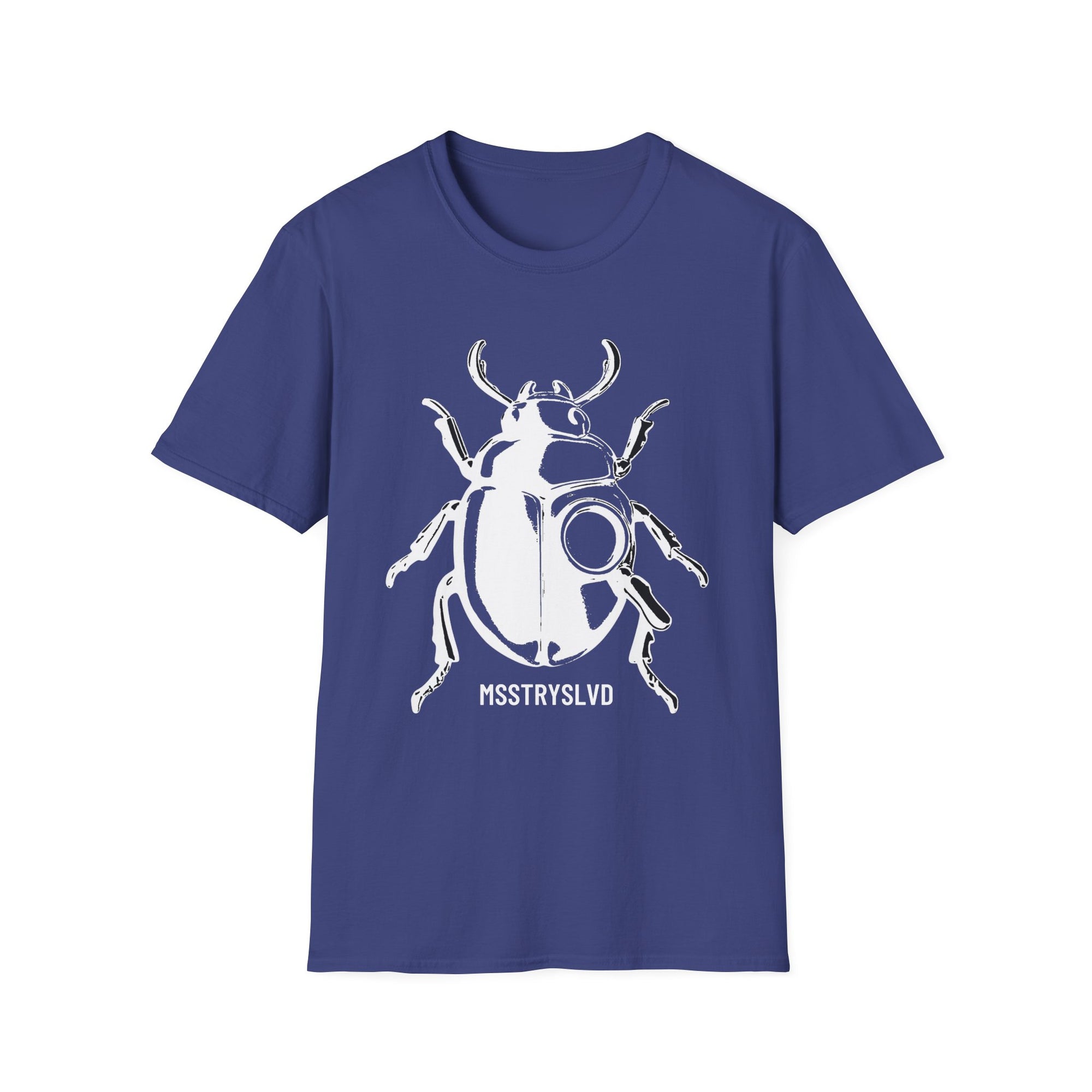 Beetle Graphic T-Shirt – Minimalist Insect Shirt, Nature-Inspired Unisex Tee, Entomology Gift, Aesthetic Bug Design White Graphic