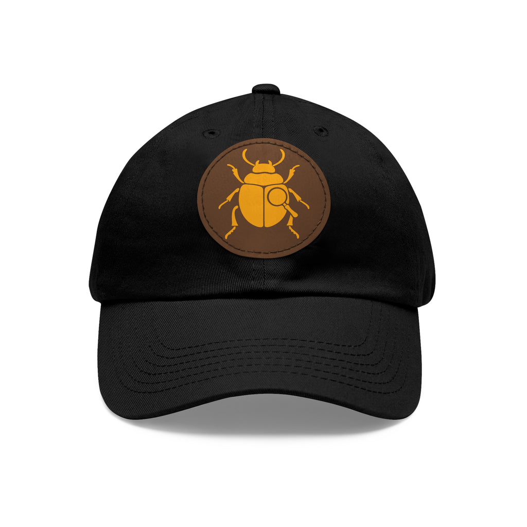 Golden Beetle - Dad Hat with Leather Patch (Round)