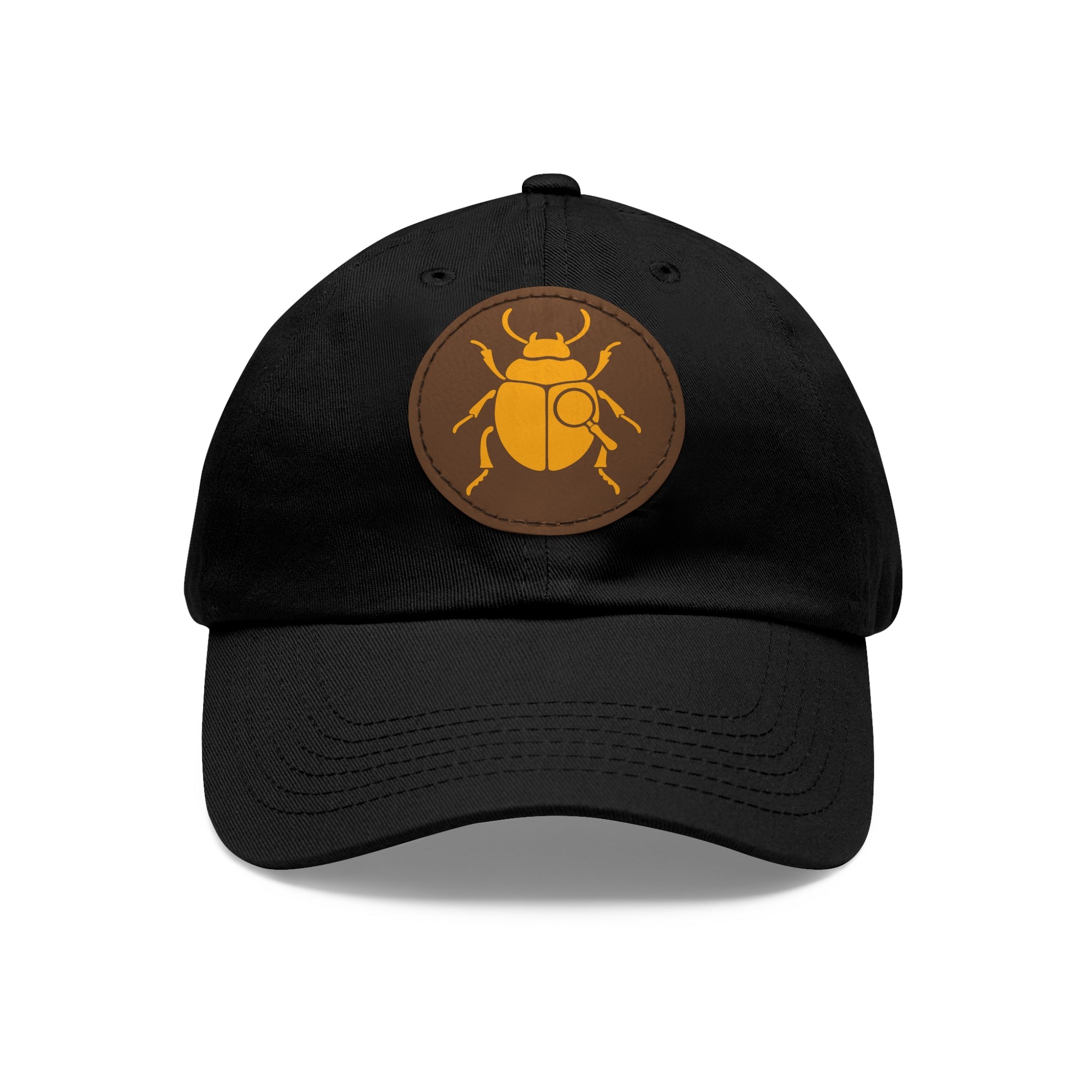 Golden Beetle - Dad Hat with Leather Patch (Round)