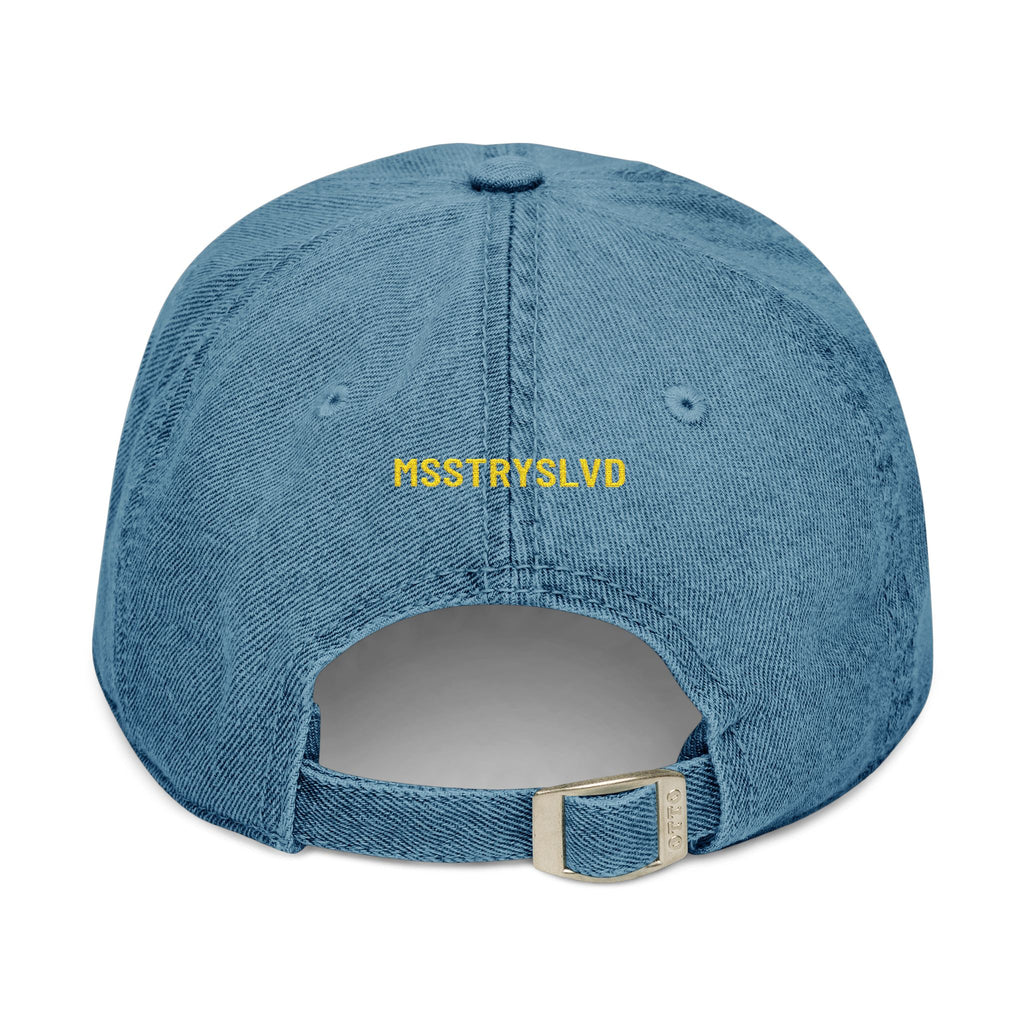 DREAM IN EVERY REALITY Denim Cap with Embroidery – Code Breaker Design, Cool Streetwear Aesthetic Cap