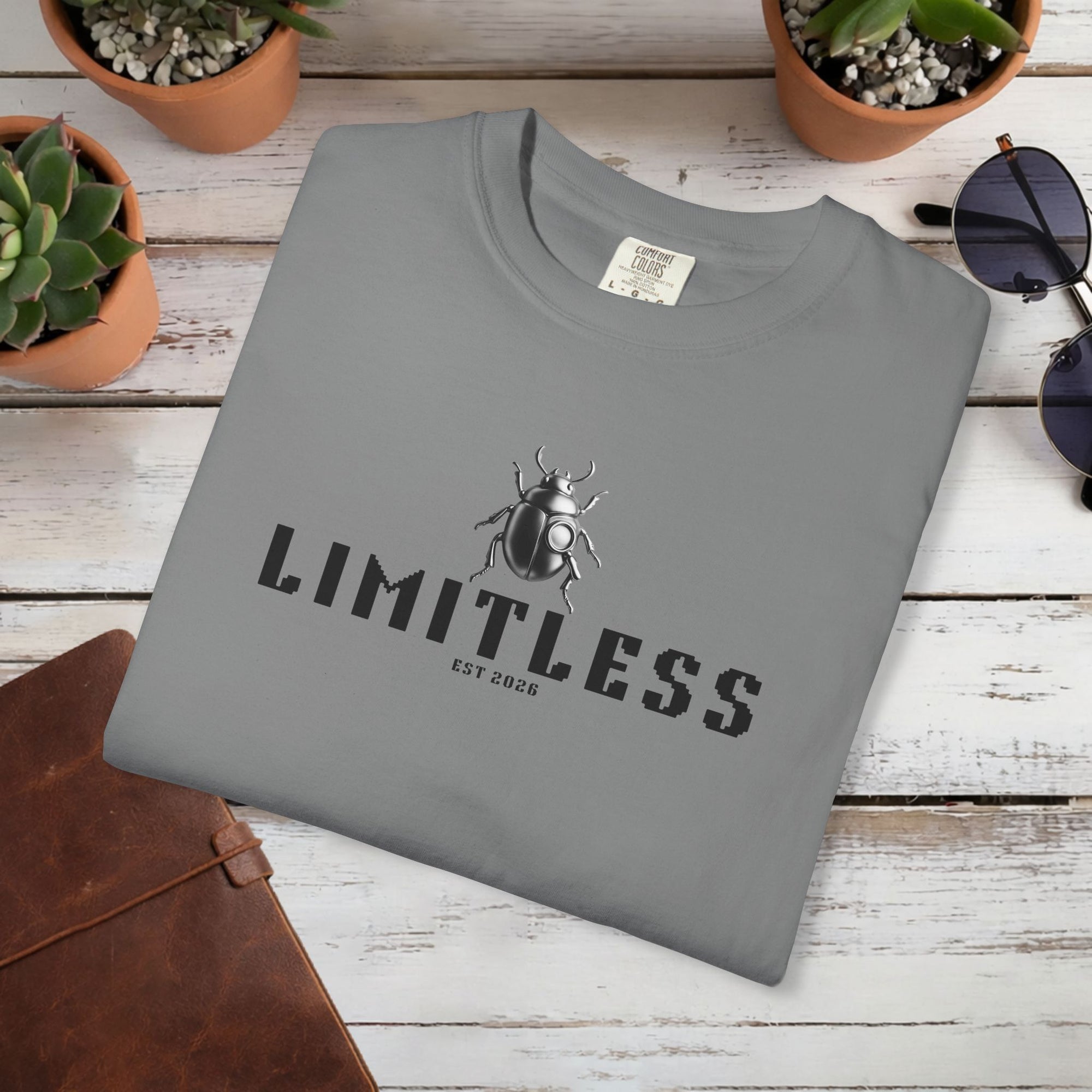 Minimal Beetle T Shirt | Black Scarab Graphic Tee | Custom Est Year Shirt Symbolic Insect Art T-Shirt | Unisex Streetwear Tee