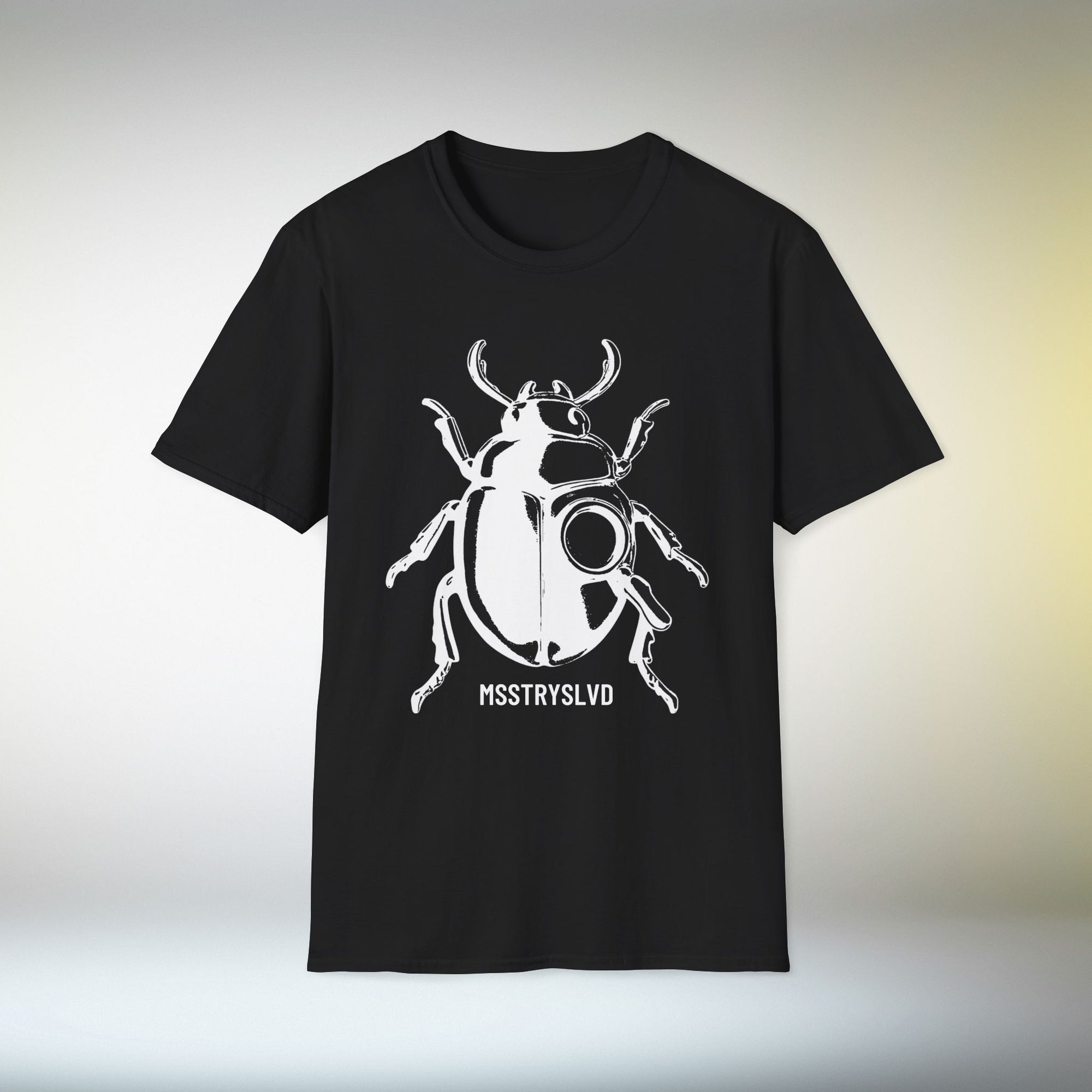 Beetle Graphic T-Shirt – Minimalist Insect Shirt, Nature-Inspired Unisex Tee, Entomology Gift, Aesthetic Bug Design White Graphic
