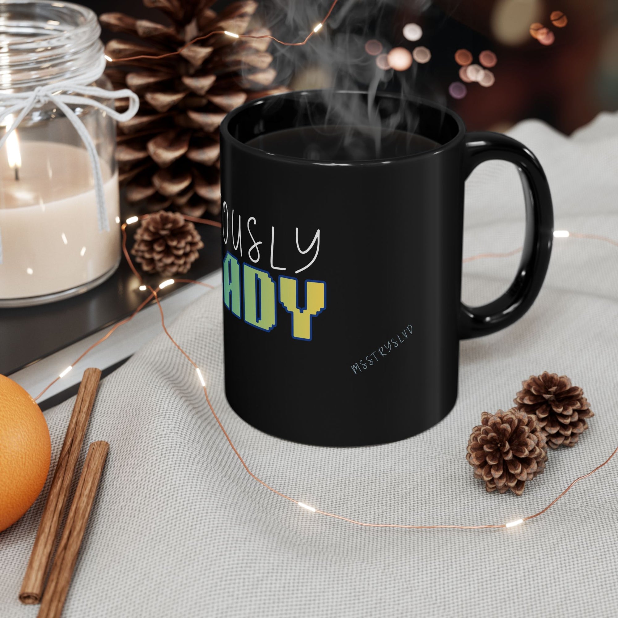 'Seriously Ready' Black Mug | Work Mode Fun Office Coffee Gift Mug (11oz, 15oz)