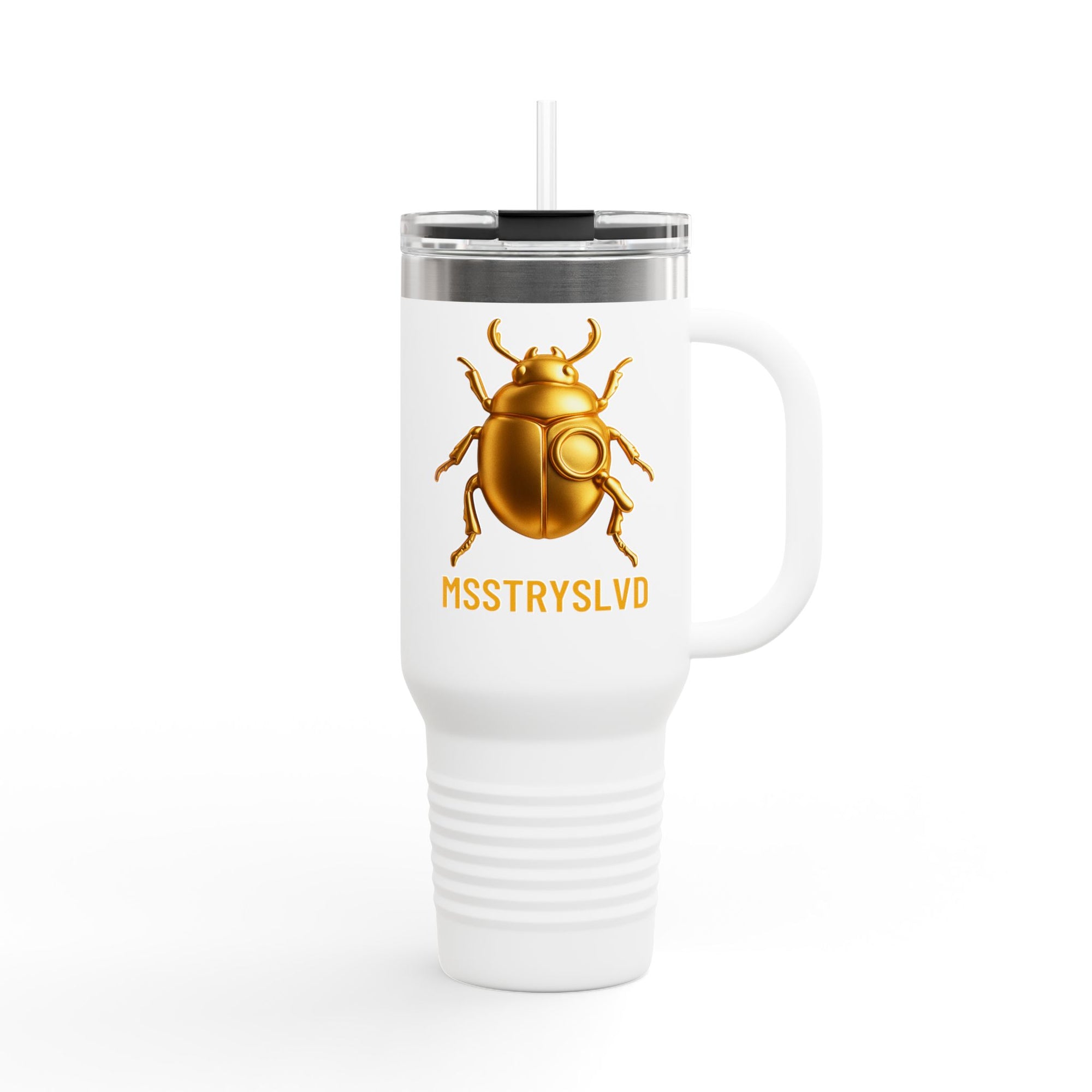 MSSTRYSLVD Gold Scarab – Insulated Travel Mug, 40oz