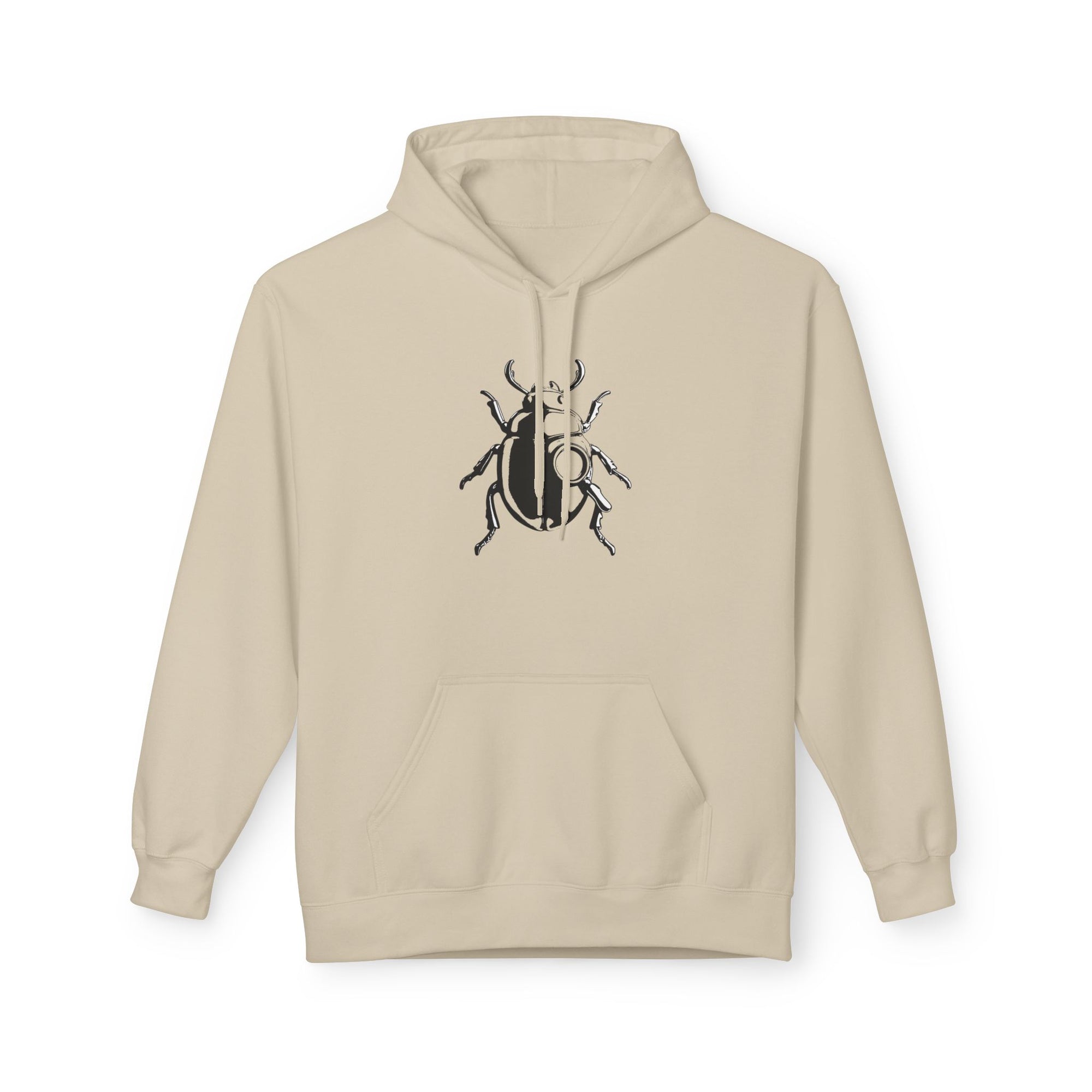 Beetle Graphic Hoodie Minimalist Insect Nature-Inspired Elegant Hoodie