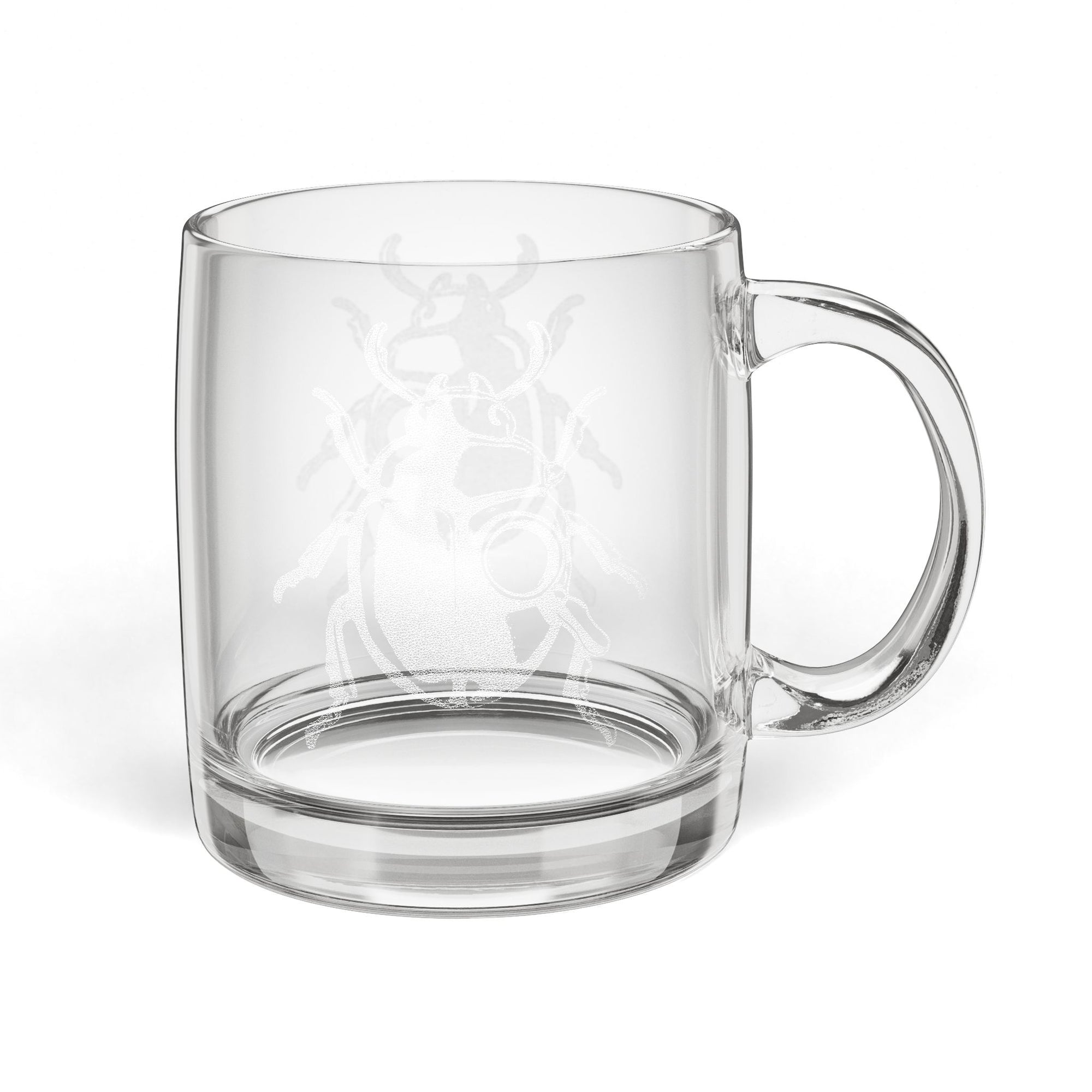 "HIDDEN GEM" Glass Coffee Mug, 12.25oz (Engraving)