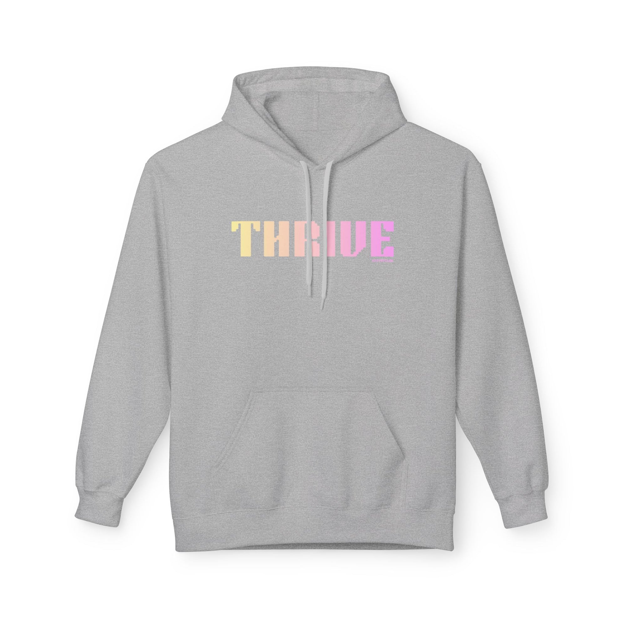 Thrive Bold Big Quote Hoodie | Positive Colorful Print Retro Graphic Pullover