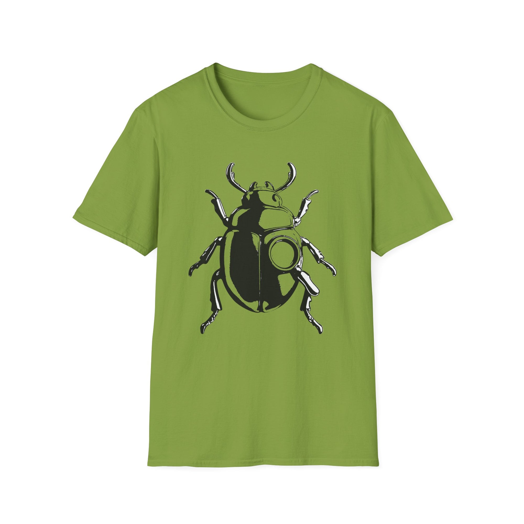 Beetle Graphic T-Shirt – Minimalist Insect Shirt, Nature-Inspired Unisex Tee, Entomology Gift, Aesthetic Bug Design, Unisex Softstyle T-Shirt
