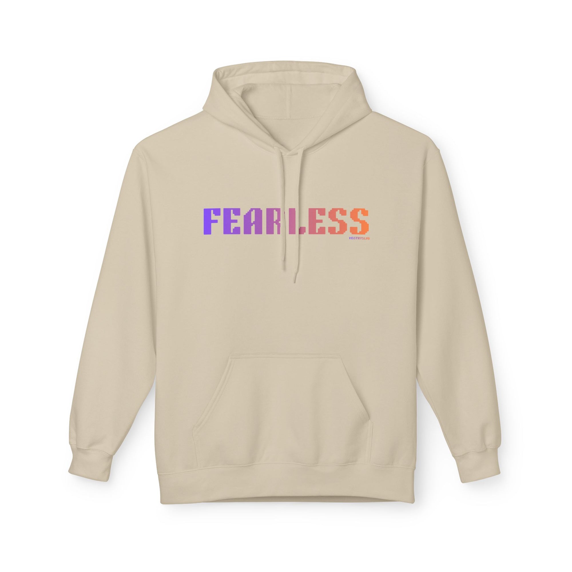 Fearless Bold Big Quote Hoodie | Bold Colorful Print Retro Graphic Pullover