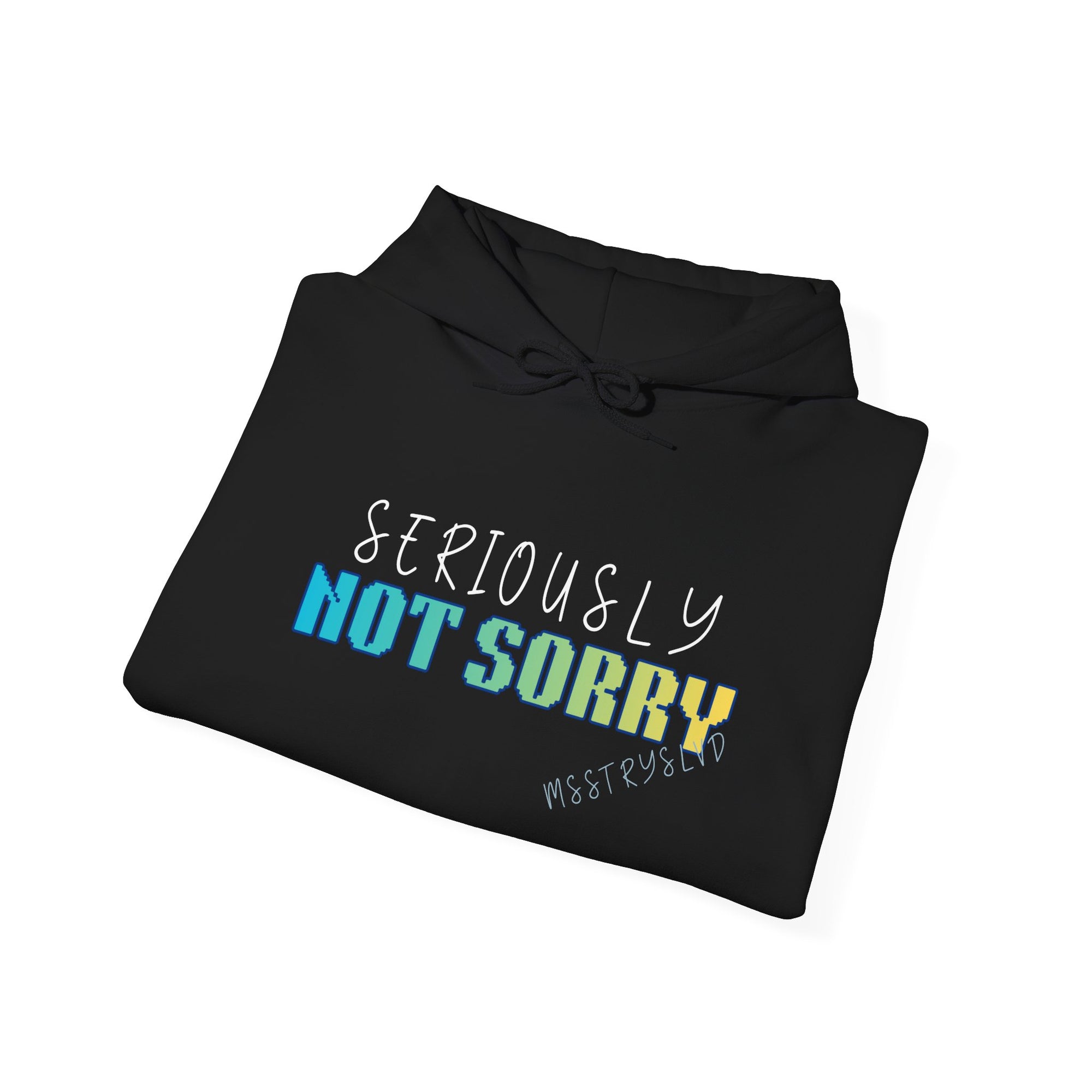 Embroidered 'Seriously Not Sorry' Heavy Blend™ Hooded Sweatshirt Sassy Quote