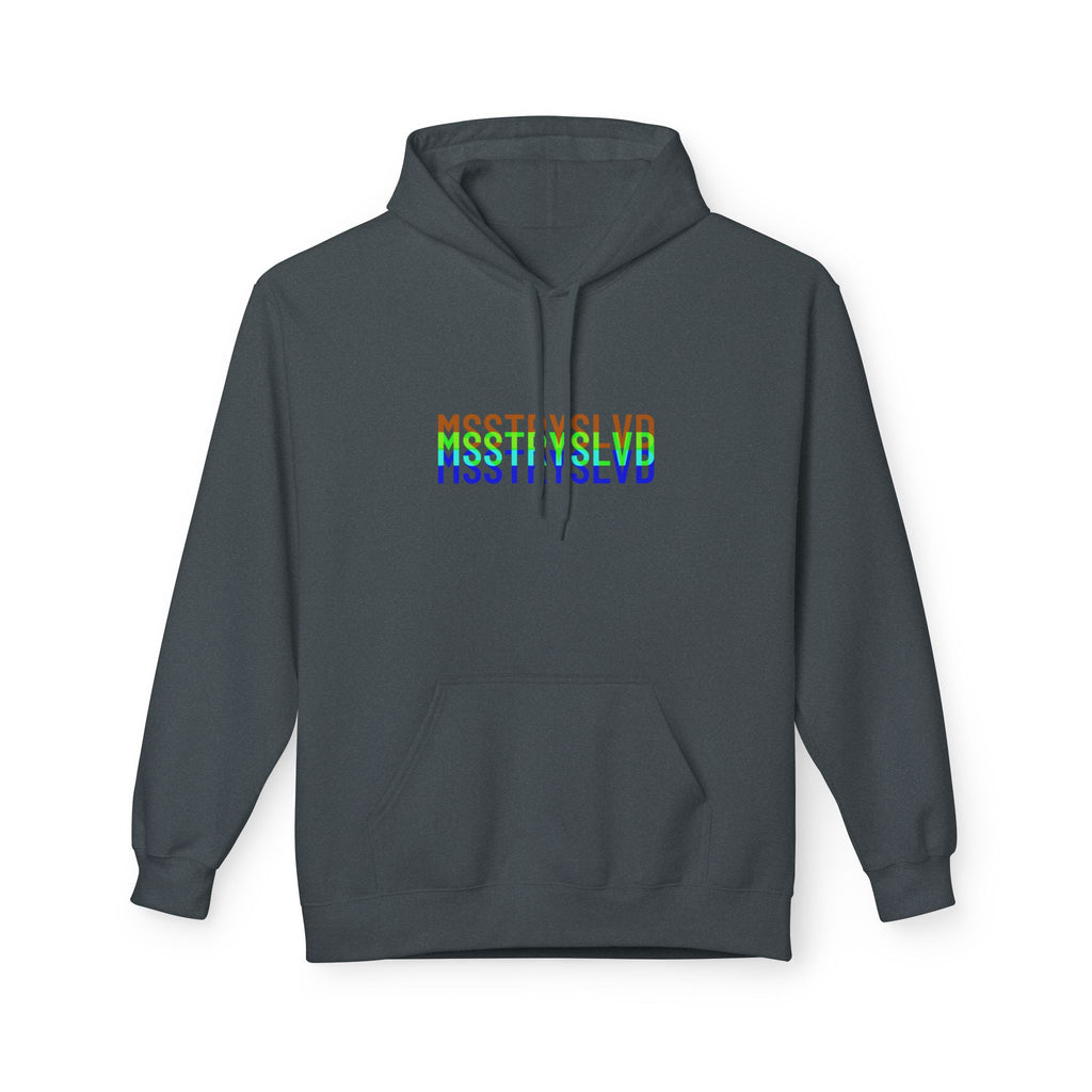 Neon Glitch Type Hoodie – Bold Text Typography Lovers Gift Graphic Hoodie