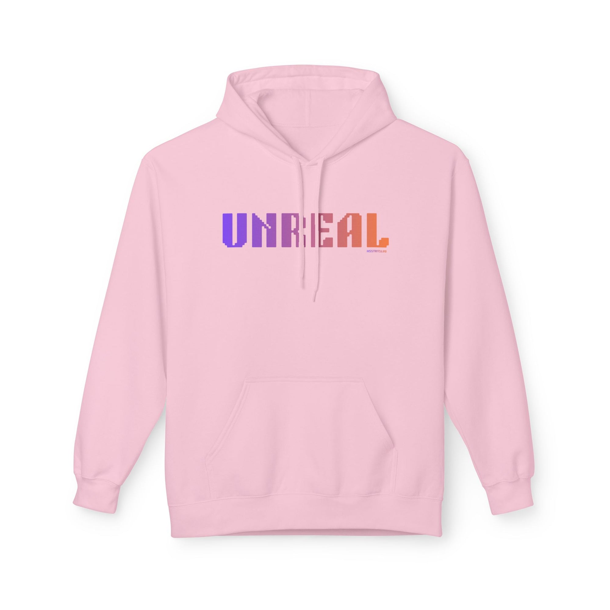 Unreal Bold Big Quote Hoodie | Positive Colorful Print Retro Graphic Pullover