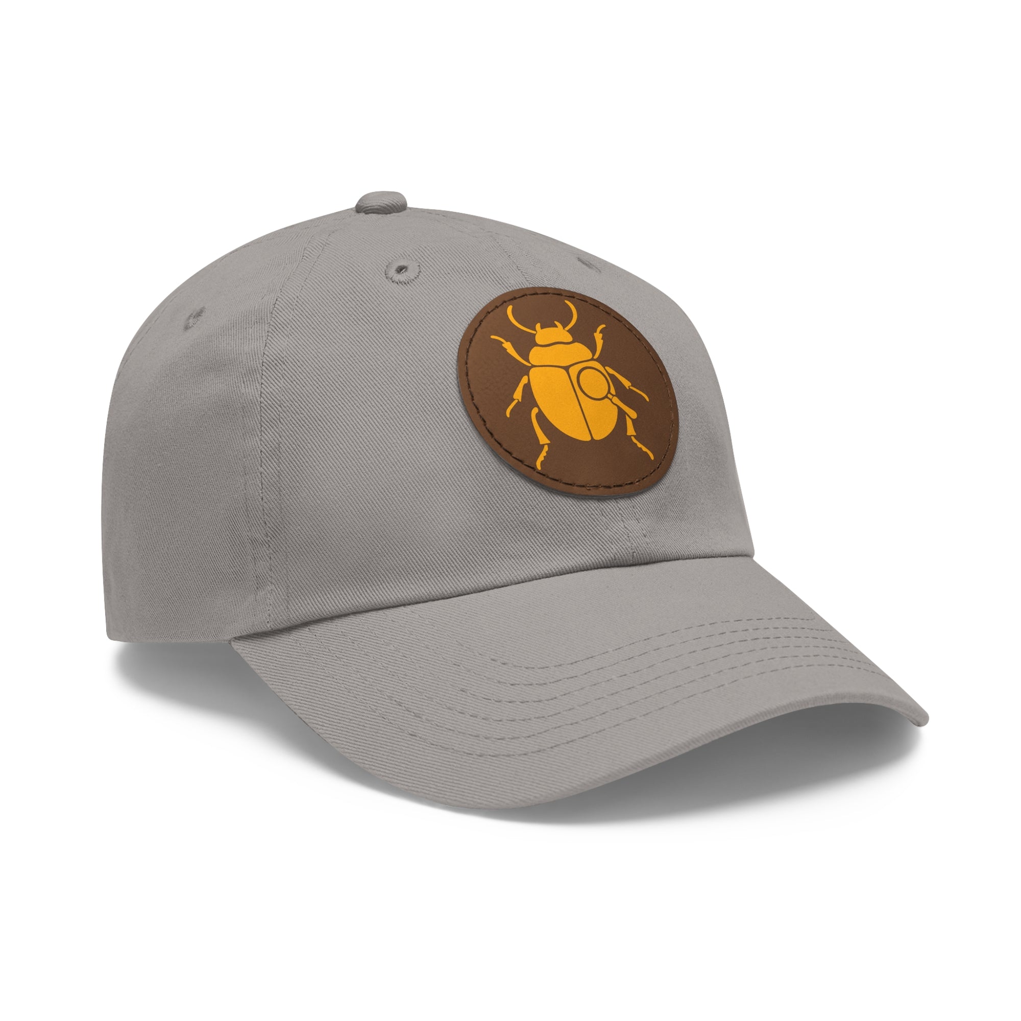 Golden Beetle - Dad Hat with Leather Patch (Round)