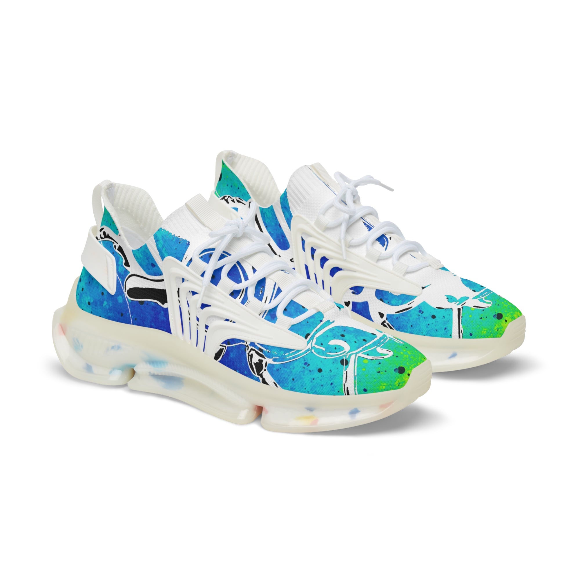 👟 “ICEWALKER V1A” Digital Ocean Mesh Sneakers
