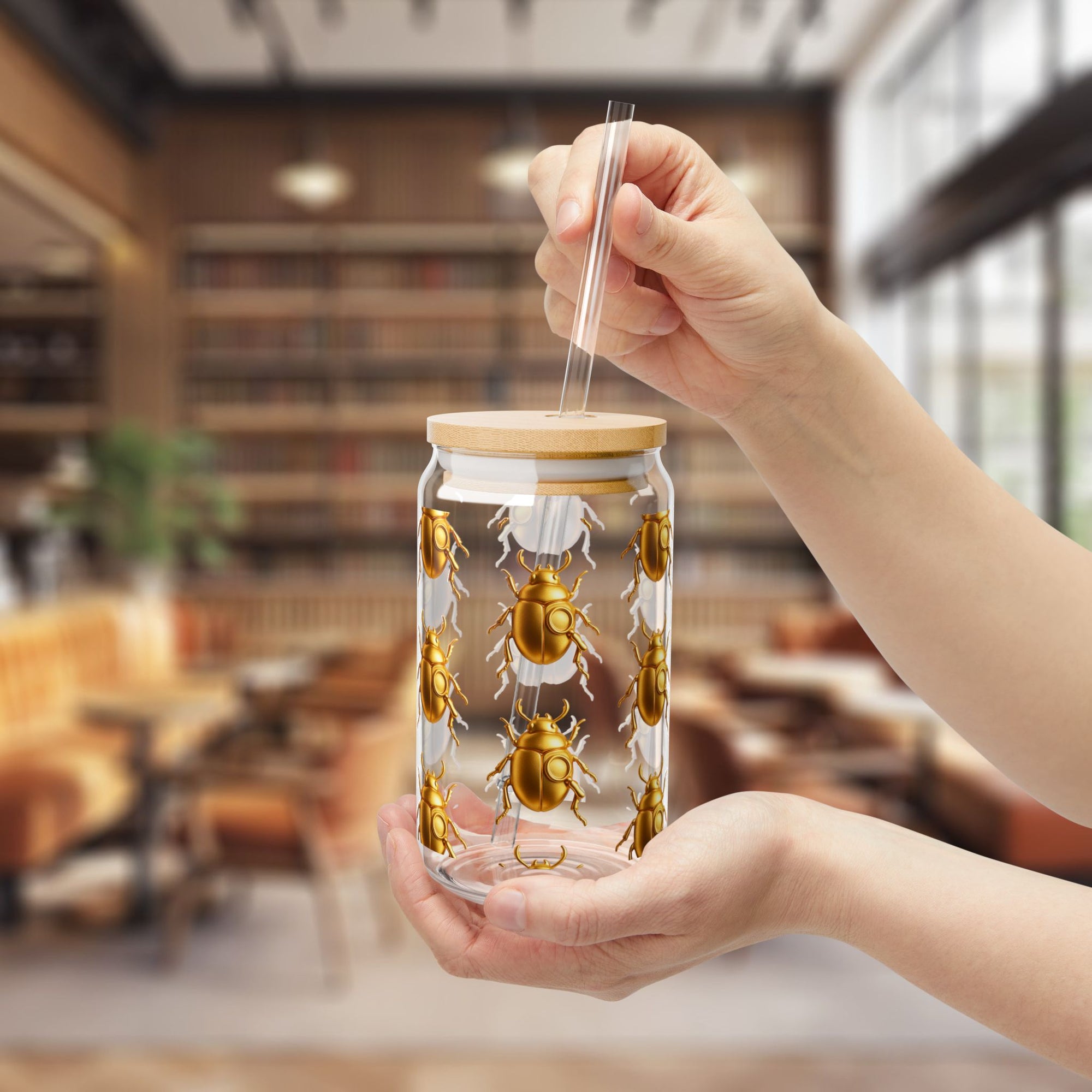 "GOLDEN SWARM" Sipper Glass, 16oz