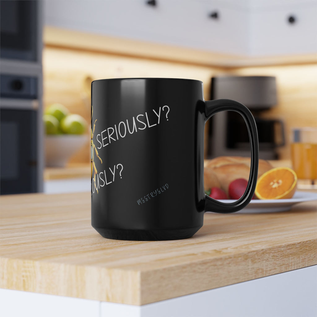 Golden Beetle Seriously Black Mug Funny Coffee Cup Gift Work Office Friends
