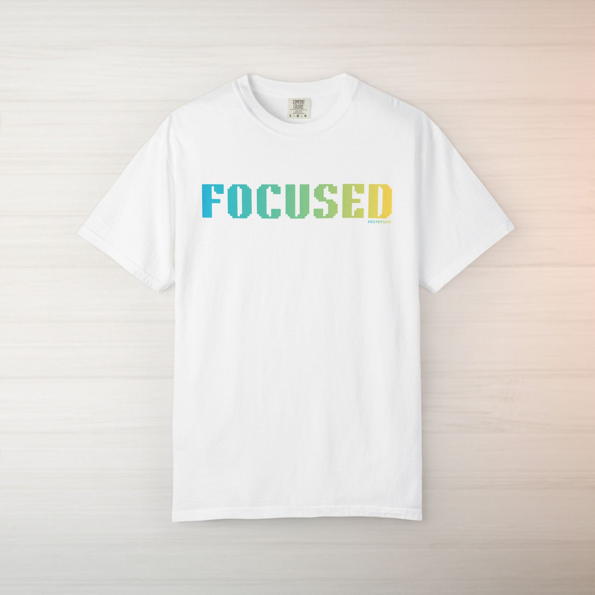 FOCUSED Graphic T Shirt Aesthetic Streetwear Tee, Unisex Minimal Typography Shirt, Study Pastel Fashion Top