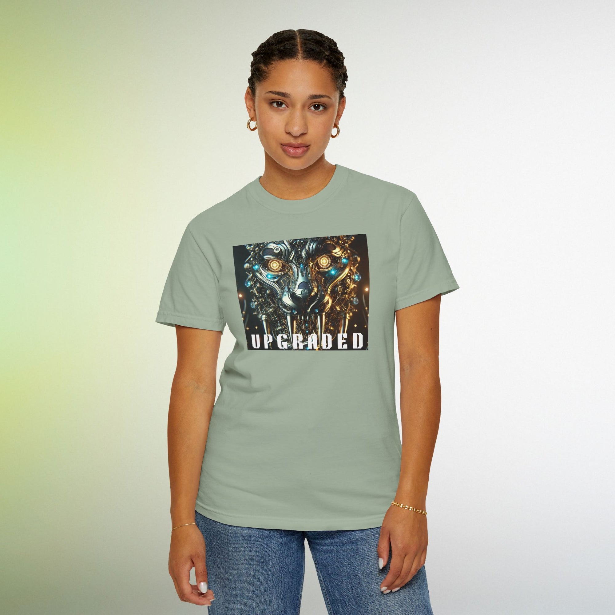 UPGRADED Cyber Panther T-Shirt | Futuristic Mechanical Animal Graphic Tee, Sci-Fi Streetwear Unisex