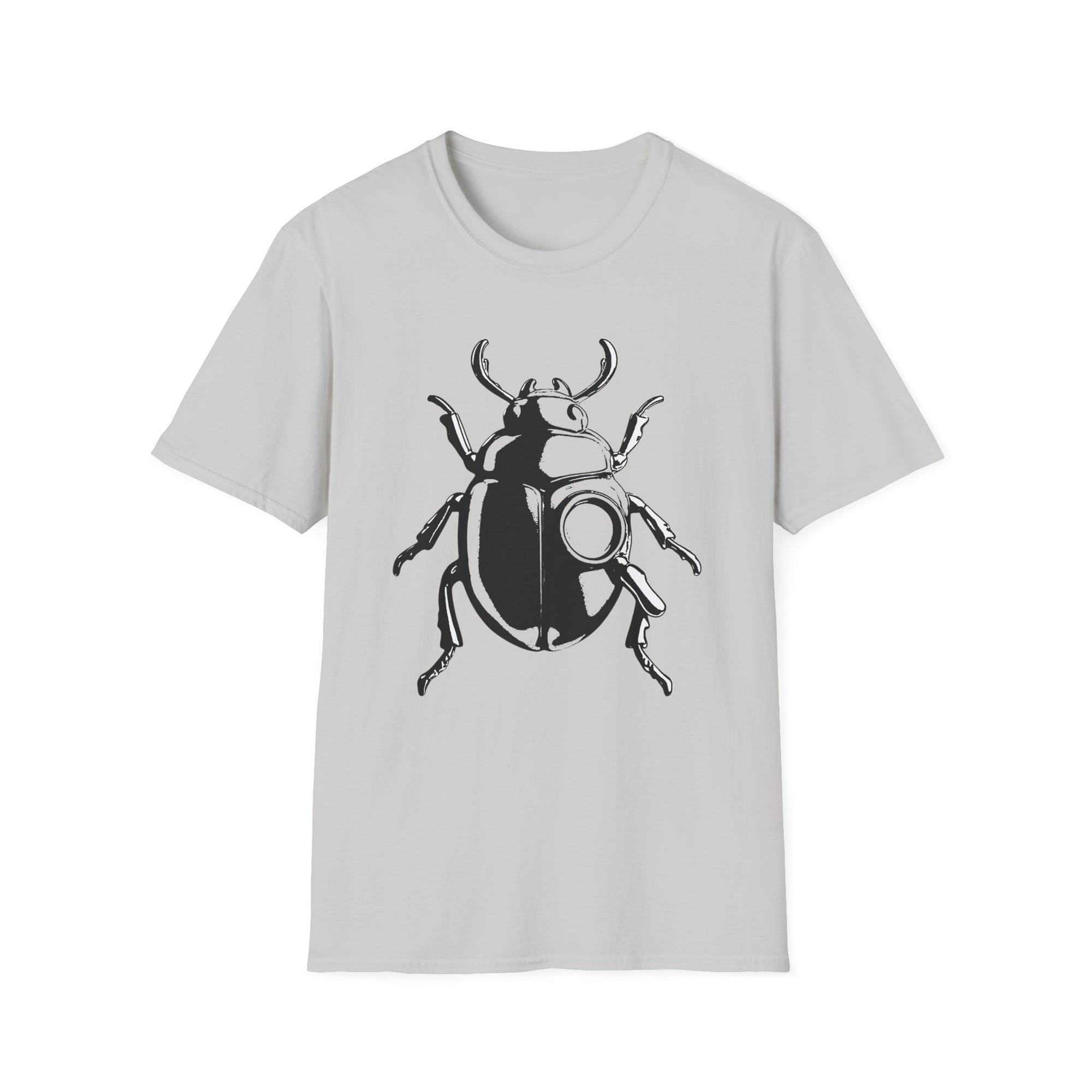 Beetle Graphic T-Shirt – Minimalist Insect Shirt, Nature-Inspired Unisex Tee, Entomology Gift, Aesthetic Bug Design, Unisex Softstyle T-Shirt