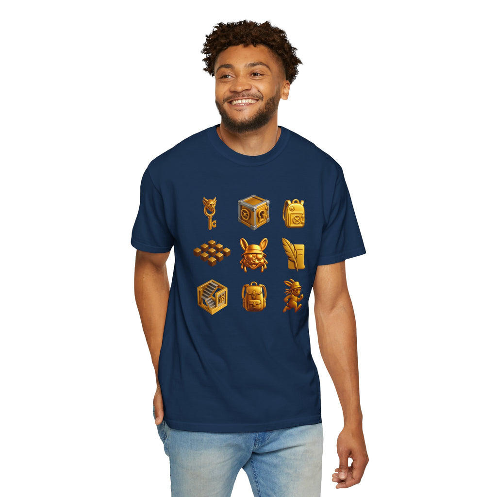 Lexicon Beetle Vault Rush Game T-Shirt – MSSTRYSLVD® Gold Coin Graphic Tee | Streetwear for Dream-Chasers & Gamers
