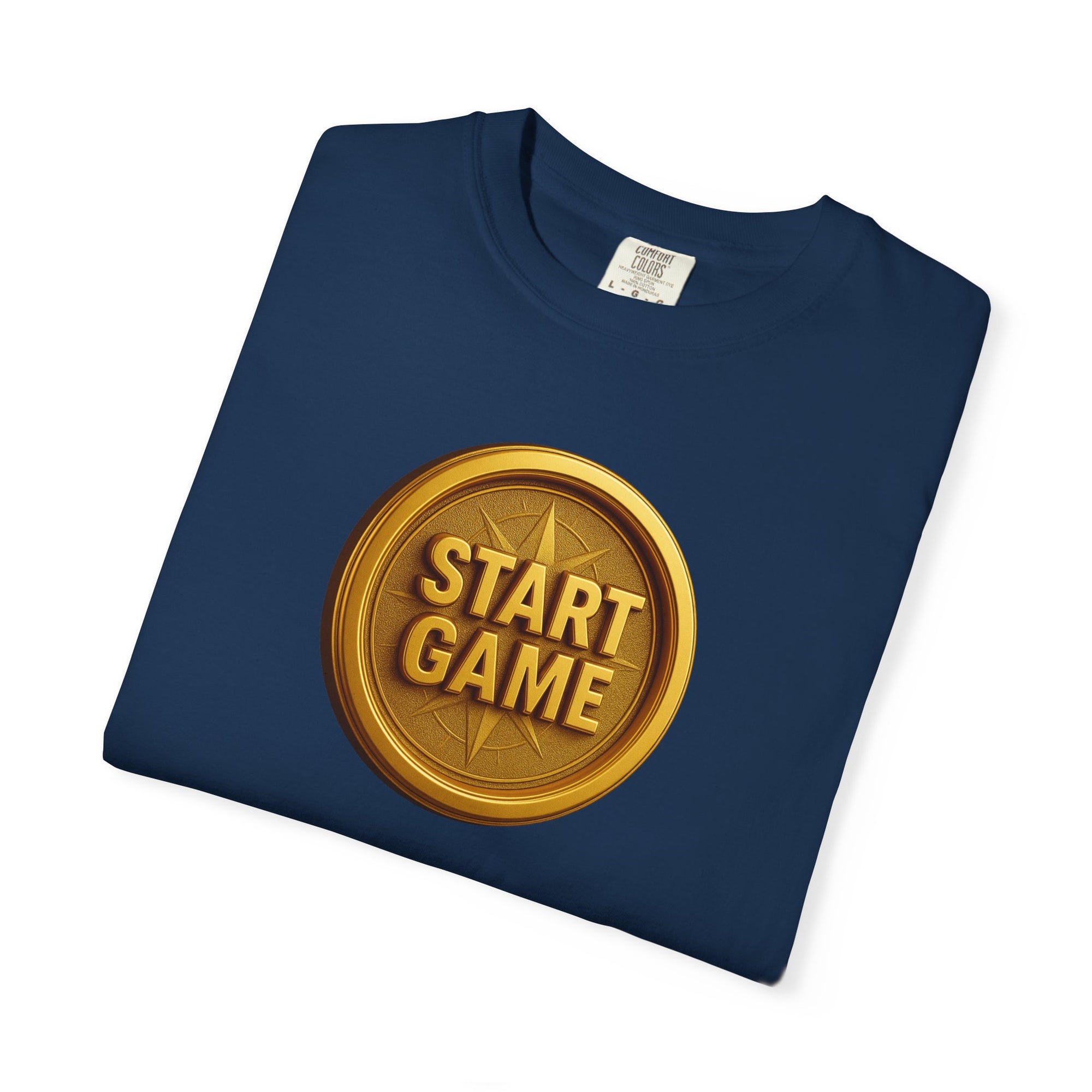 Start Game T-Shirt – MSSTRYSLVD® Gold Coin Graphic Tee | Streetwear for Dream-Chasers & Gamers