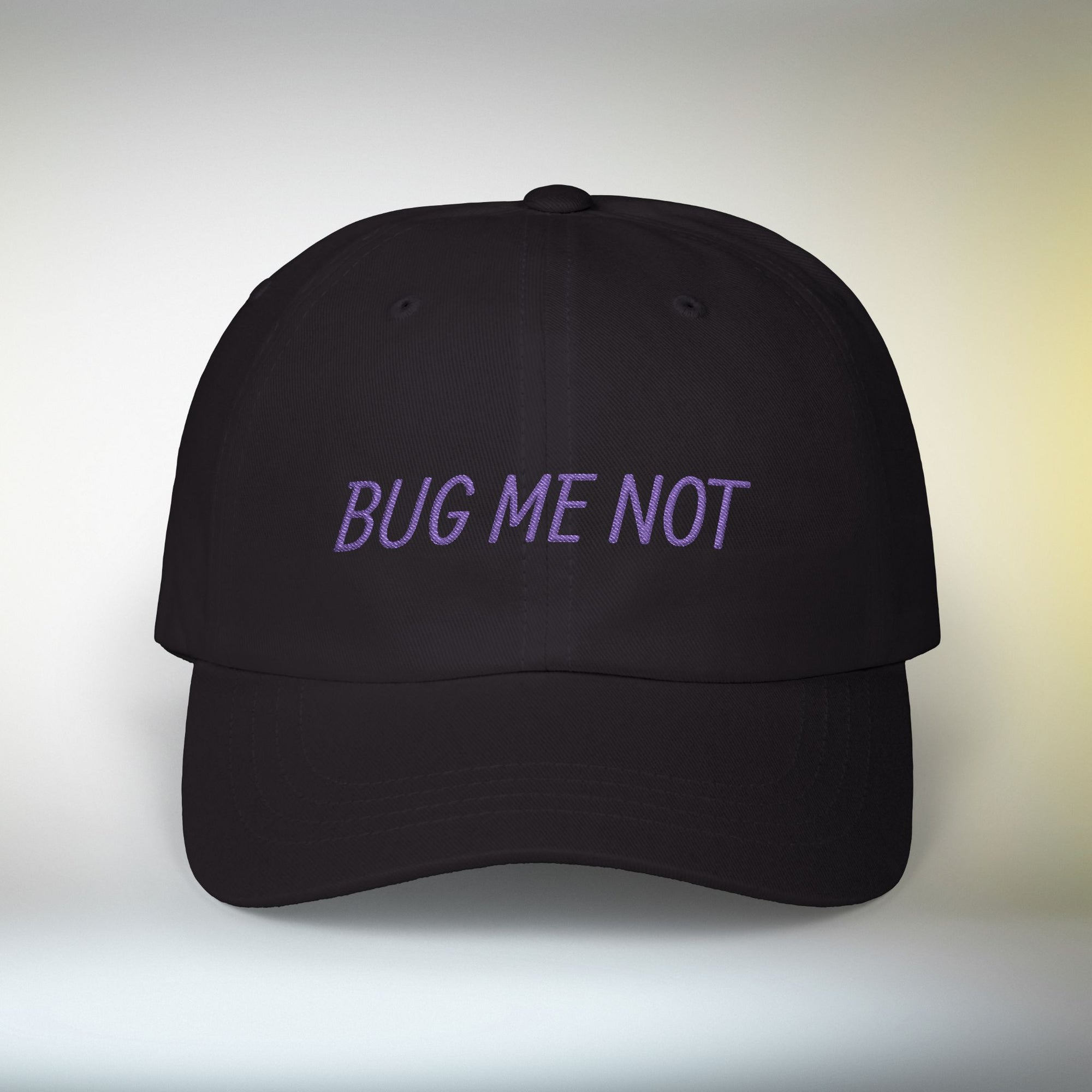 BUG ME NOT Embroidered Cap | Funny Beetle Hat | Minimal Streetwear Dad Cap | Unisex Insect Embroidery Hat