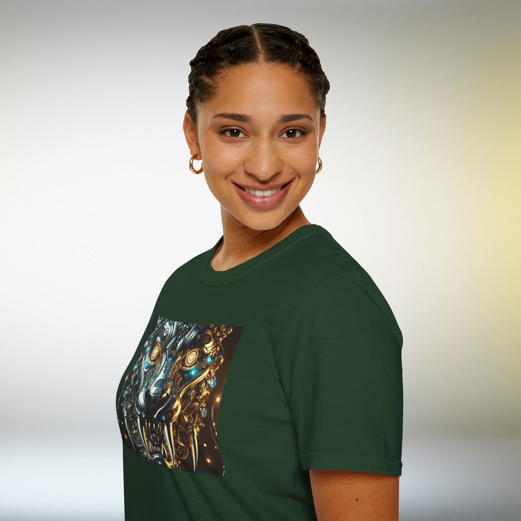 Cyber Wolf T-Shirt | Futuristic Steampunk Wolf Graphic Tee Sci-Fi Streetwear