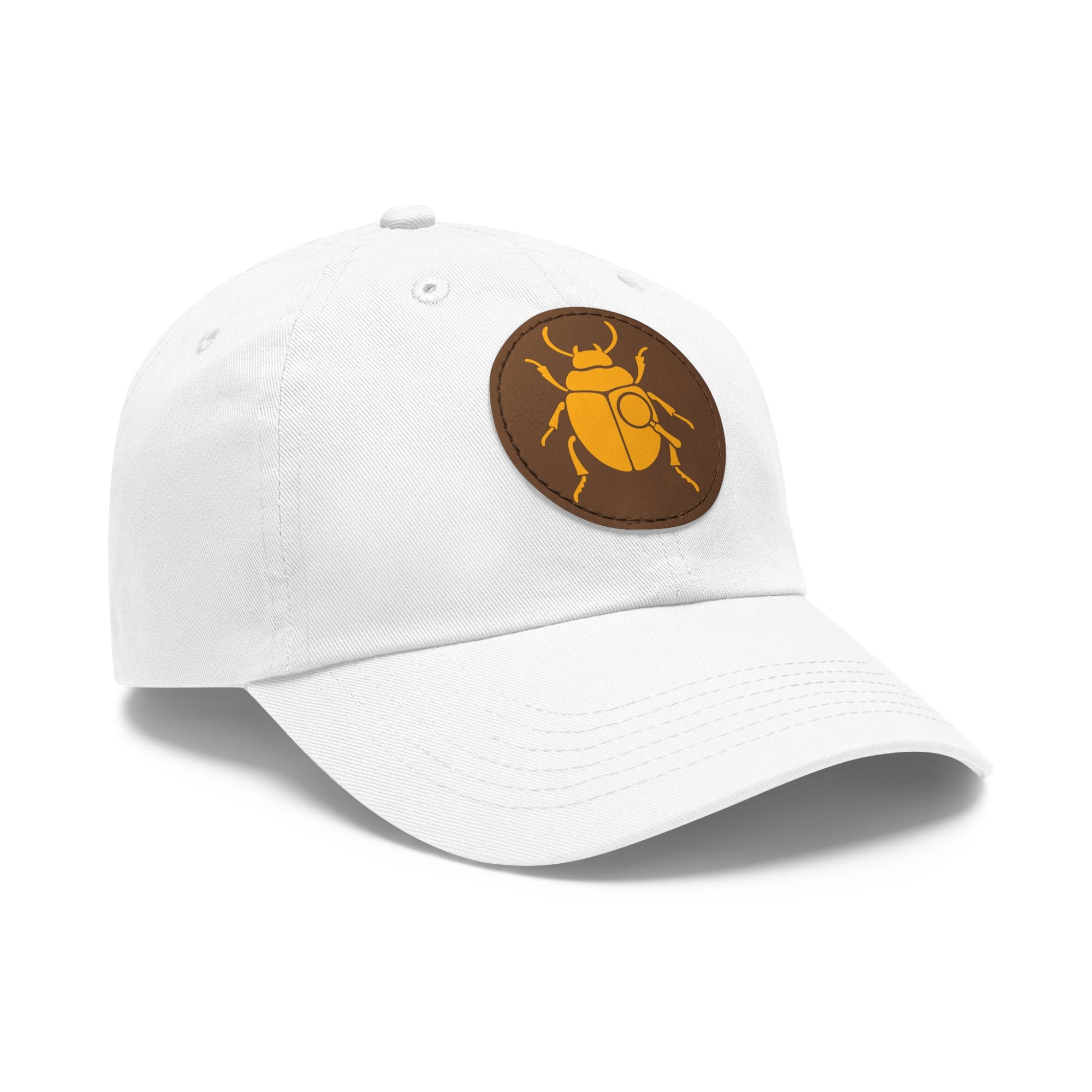 Golden Beetle - Dad Hat with Leather Patch (Round)