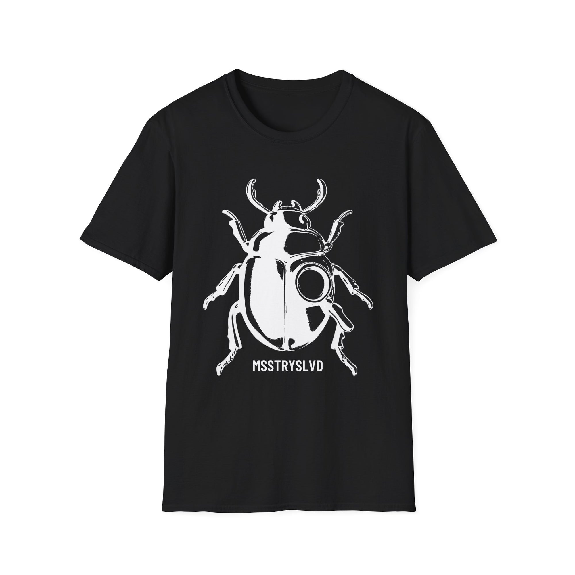 Beetle Graphic T-Shirt – Minimalist Insect Shirt, Nature-Inspired Unisex Tee, Entomology Gift, Aesthetic Bug Design White Graphic