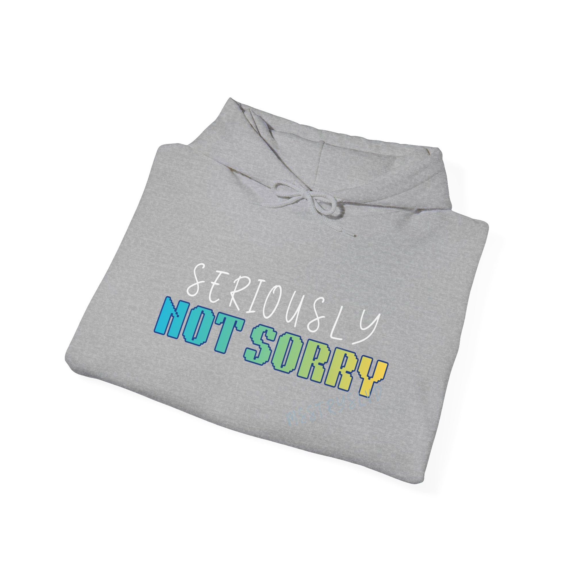 Embroidered 'Seriously Not Sorry' Heavy Blend™ Hooded Sweatshirt Sassy Quote
