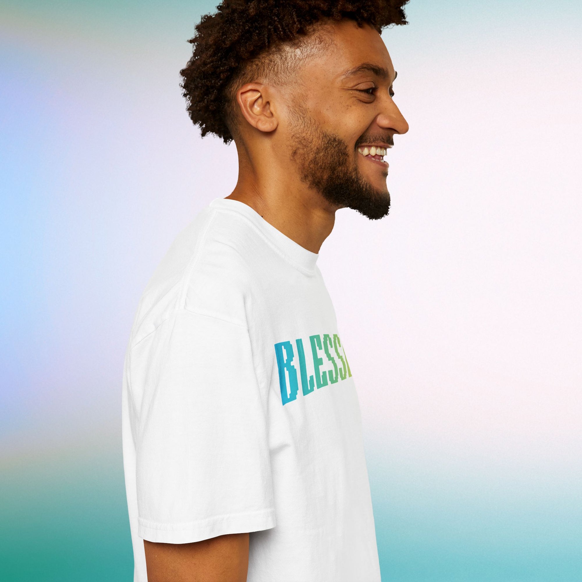 BLESSED Graphic T Shirt Aesthetic Streetwear Tee, Unisex Minimal Typography Shirt, Grateful Pastel Fashion Top