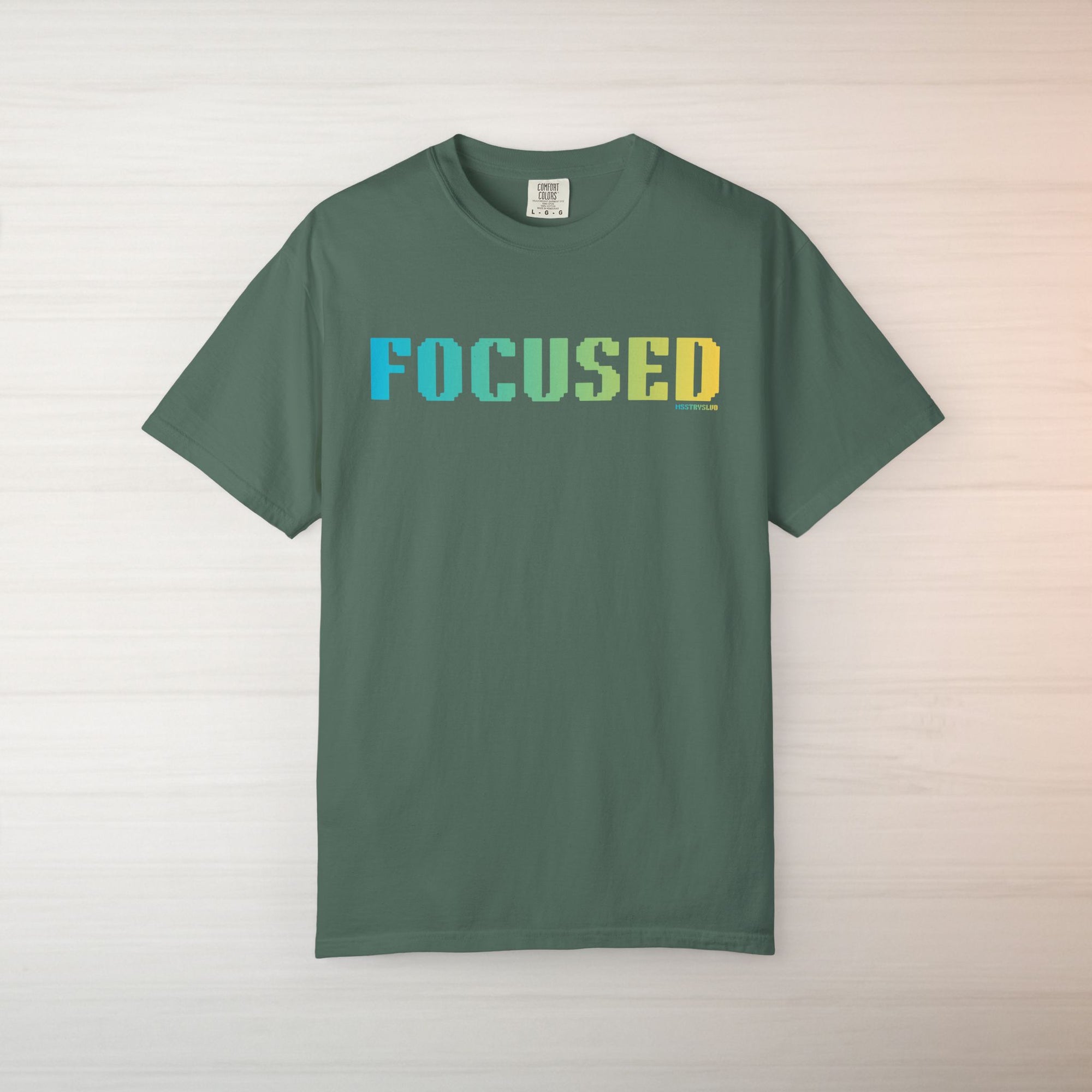 FOCUSED Graphic T Shirt Aesthetic Streetwear Tee, Unisex Minimal Typography Shirt, Study Pastel Fashion Top