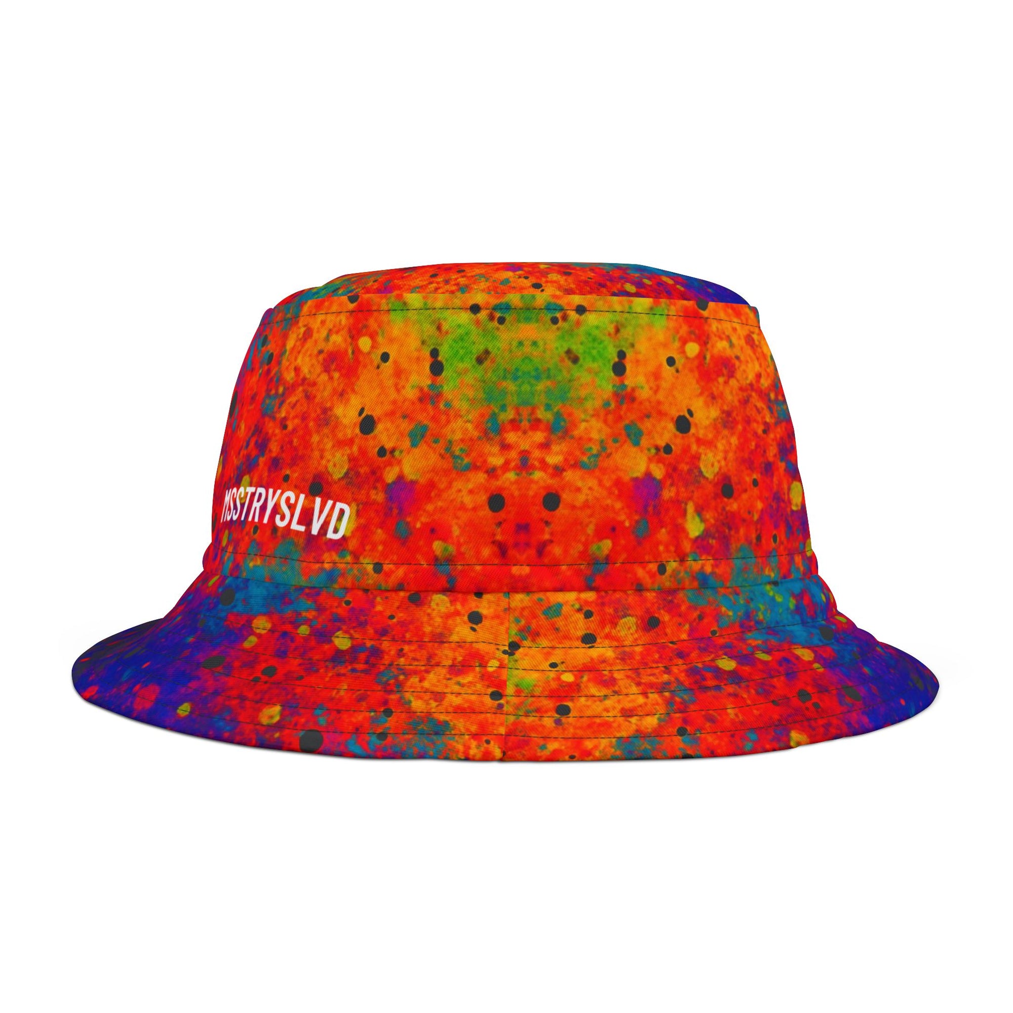 INFERNO Color Splash Bucket Hat in Neon Rainbow Print | Reversible Festival Hat for Men & Women | Bold Summer Streetwear