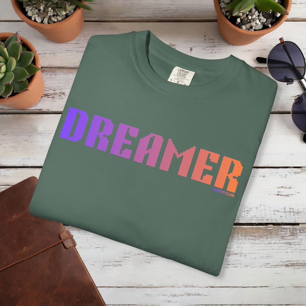 DREAMER Graphic T Shirt Aesthetic Streetwear Tee, Unisex Minimal Typography Shirt, Pastel Fashion Top