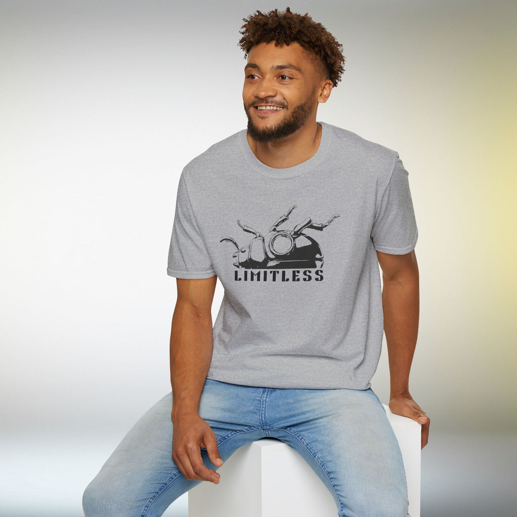 Limitless Beetle T Shirt | Minimal Black White Graphic Tee | Modern Streetwear Shirt | Symbolic Insect Art T-Shirt | Unisex Tee