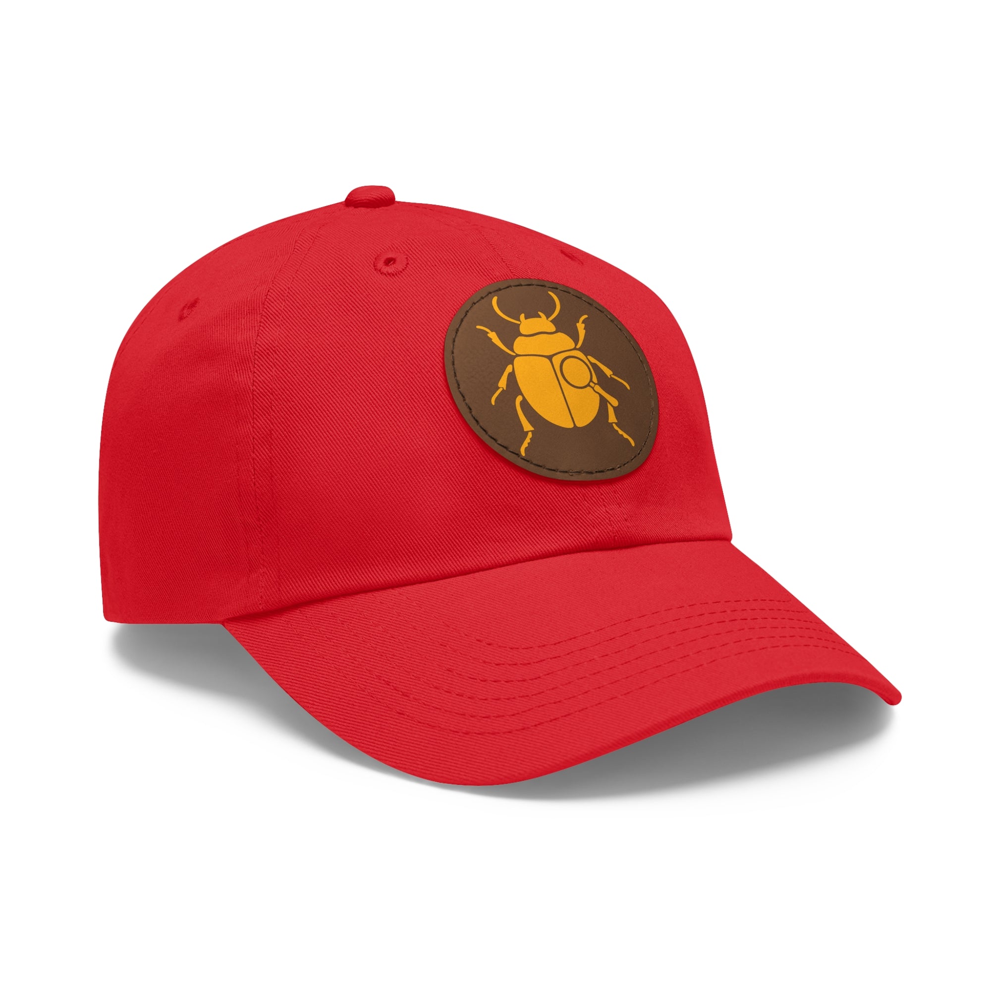 Golden Beetle - Dad Hat with Leather Patch (Round)