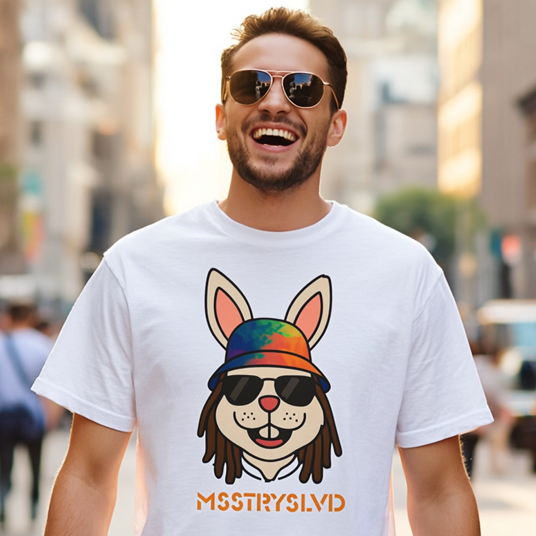 “RABBIT VIBES V1” Graphic T-Shirt – Streetwear Bunny Tee For Men & Women