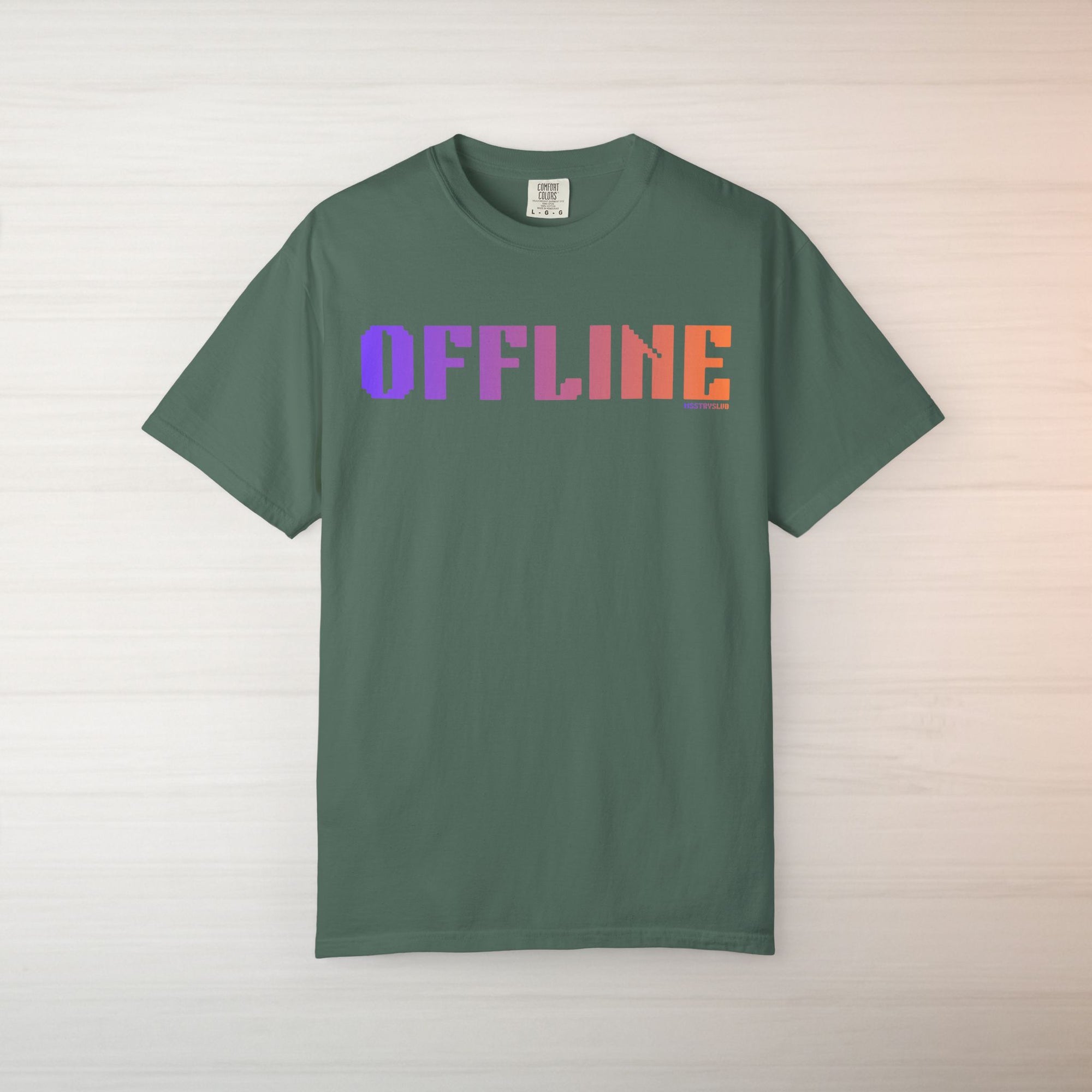 OFFLINE Graphic T Shirt Aesthetic Streetwear Tee, Unisex Minimal Typography Shirt, Travel Pastel Fashion Top