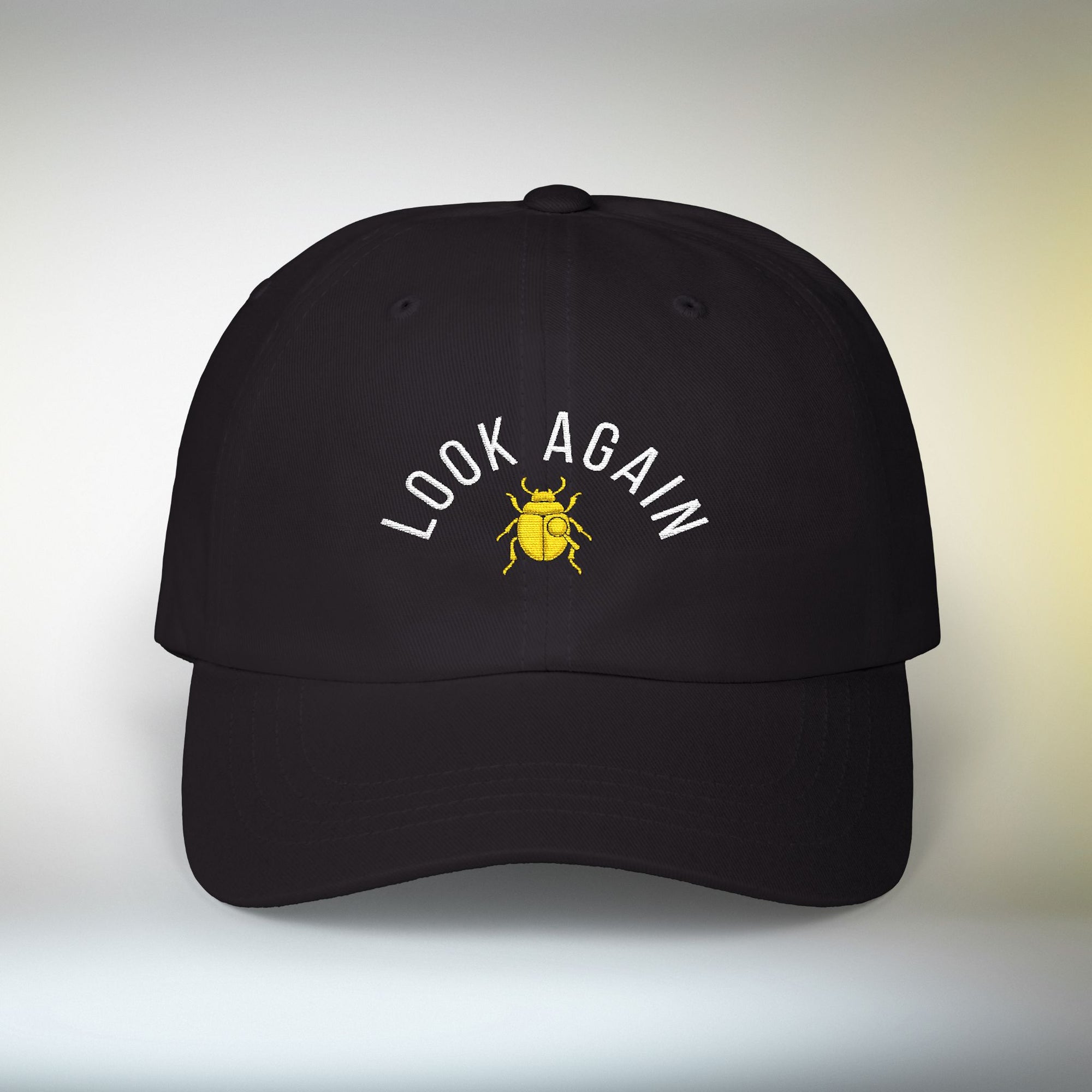 Look Again Embroidered Cap | Minimal Beetle Dad Hat, Premium Unisex Embroidery, Subtle Streetwear Hat