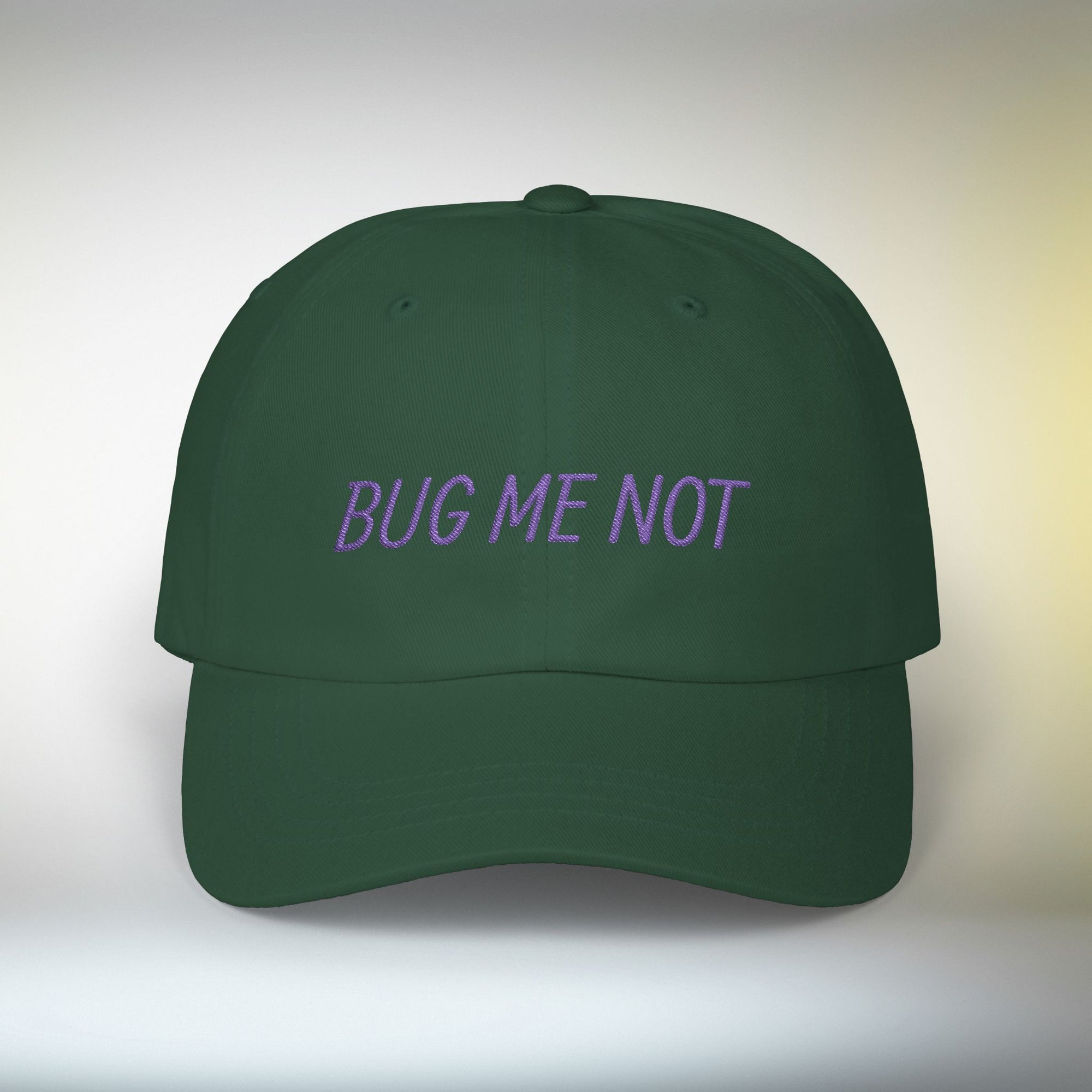 BUG ME NOT Embroidered Cap | Funny Beetle Hat | Minimal Streetwear Dad Cap | Unisex Insect Embroidery Hat