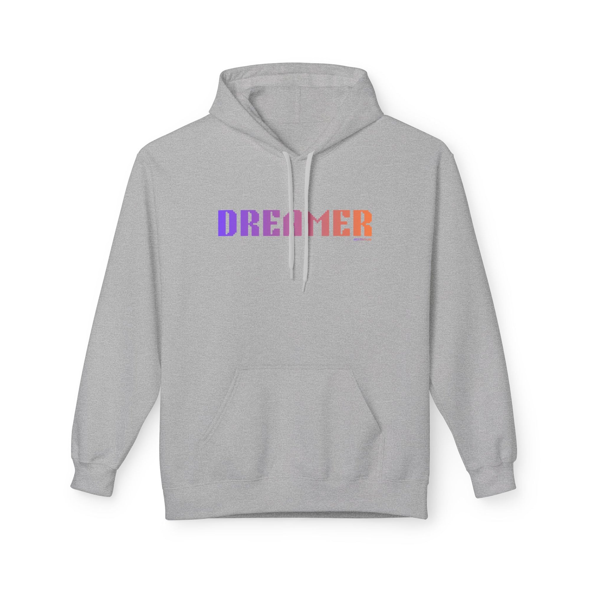 Dreamer Bold Text Big Quote Hoodie | Bold Colorful Print Retro Graphic Pullover