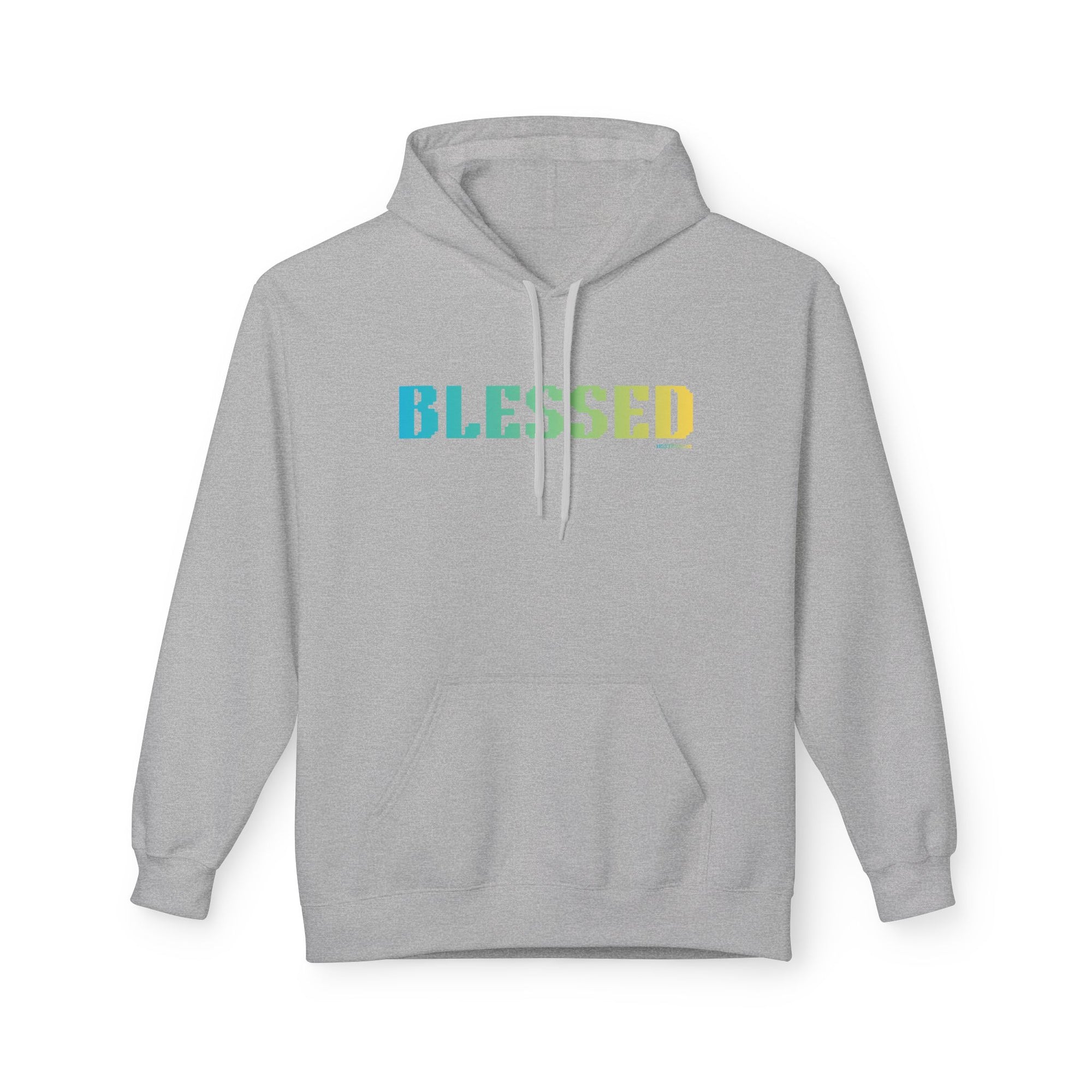 Blessed Big Quote Hoodie | Bold Colorful Print Grateful Retro Graphic Pullover