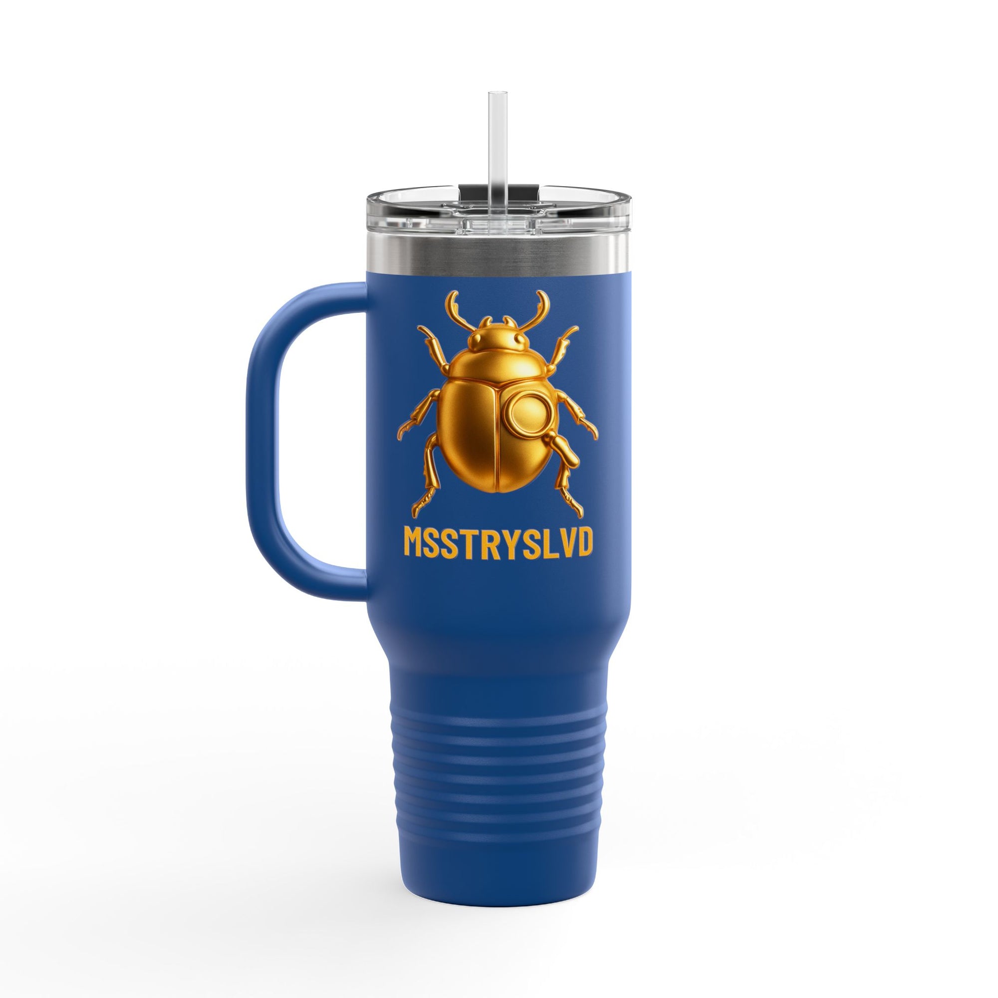MSSTRYSLVD Gold Scarab – Insulated Travel Mug, 40oz