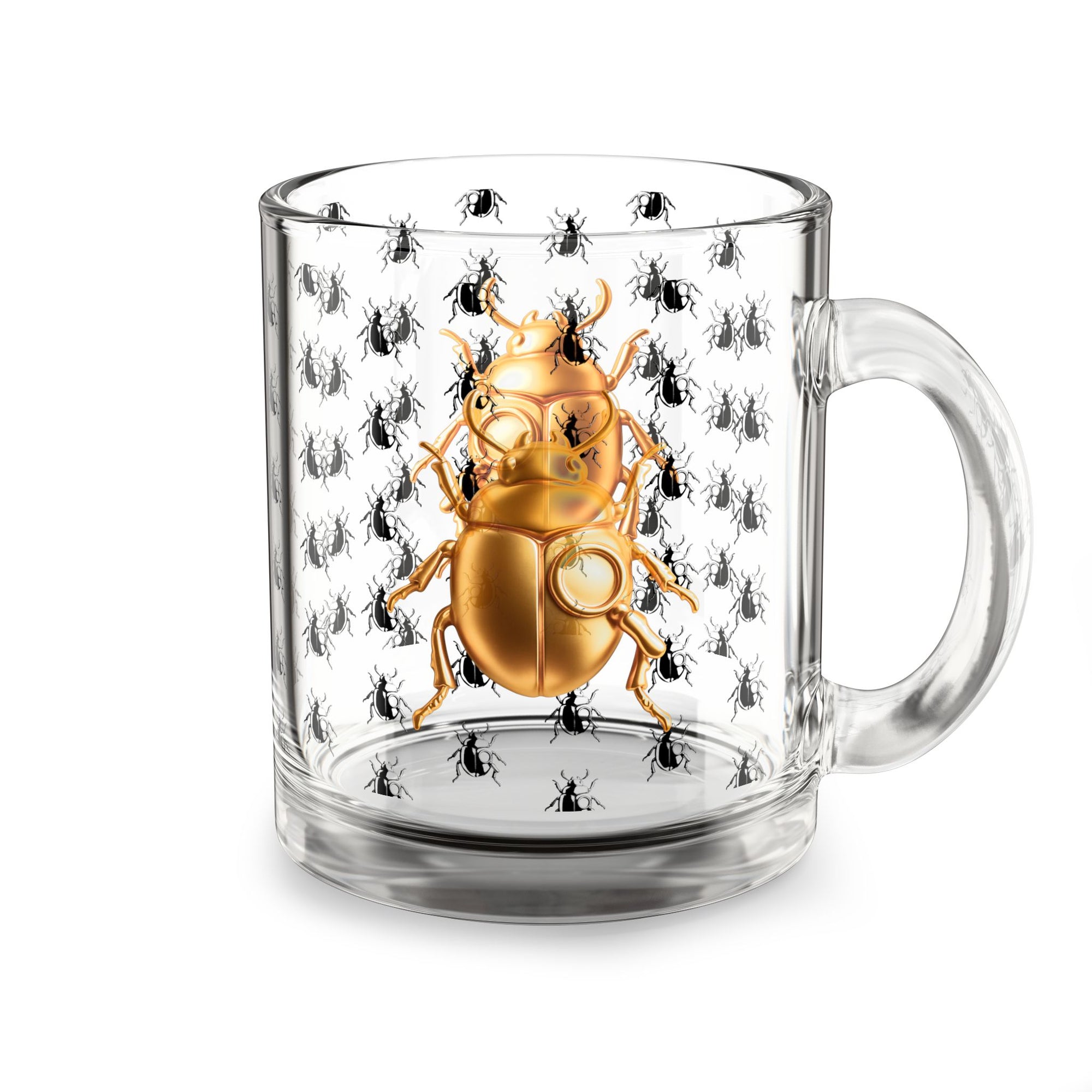"CREEPY COOL BUG MUG" Glass Mug, 10oz