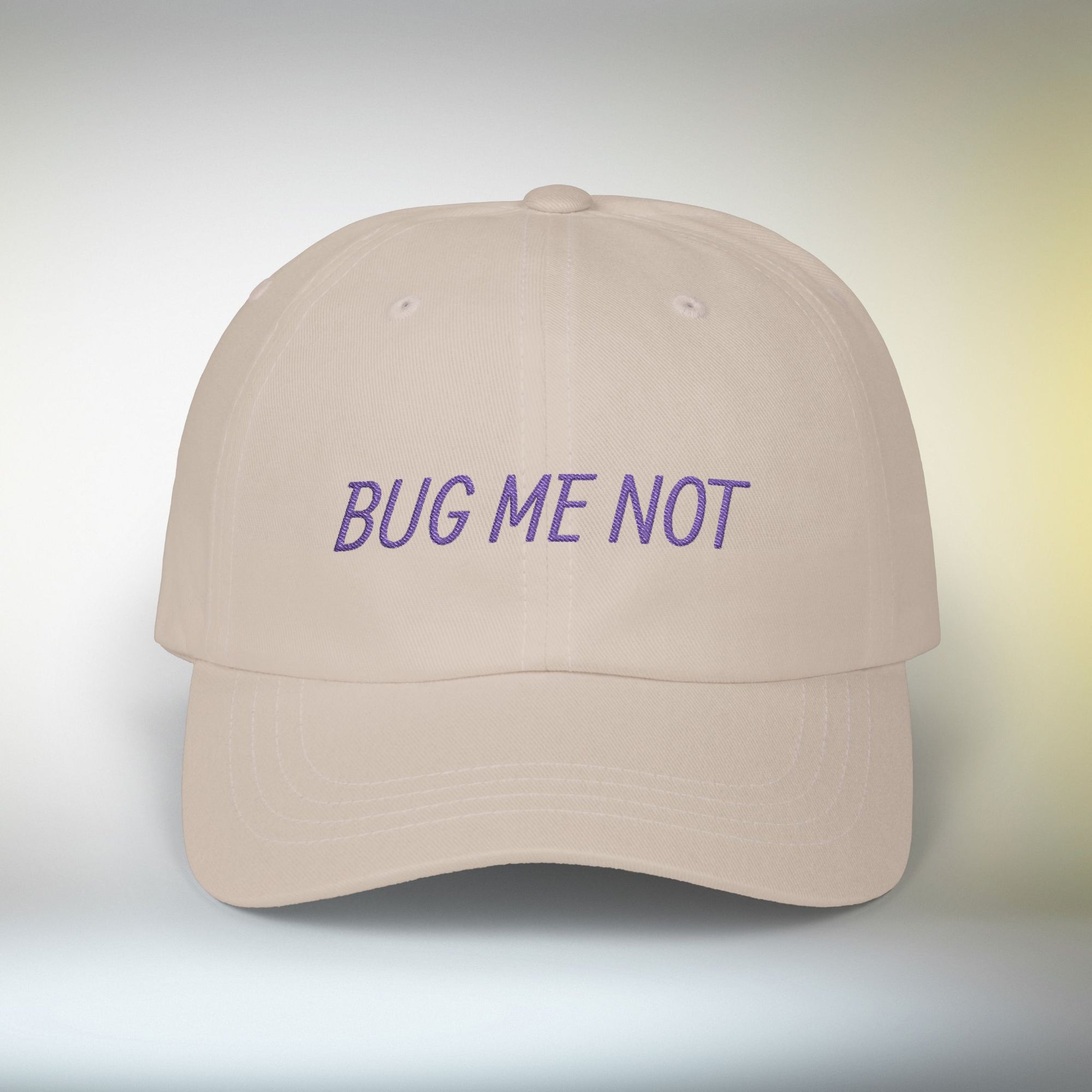 BUG ME NOT Embroidered Cap | Funny Beetle Hat | Minimal Streetwear Dad Cap | Unisex Insect Embroidery Hat