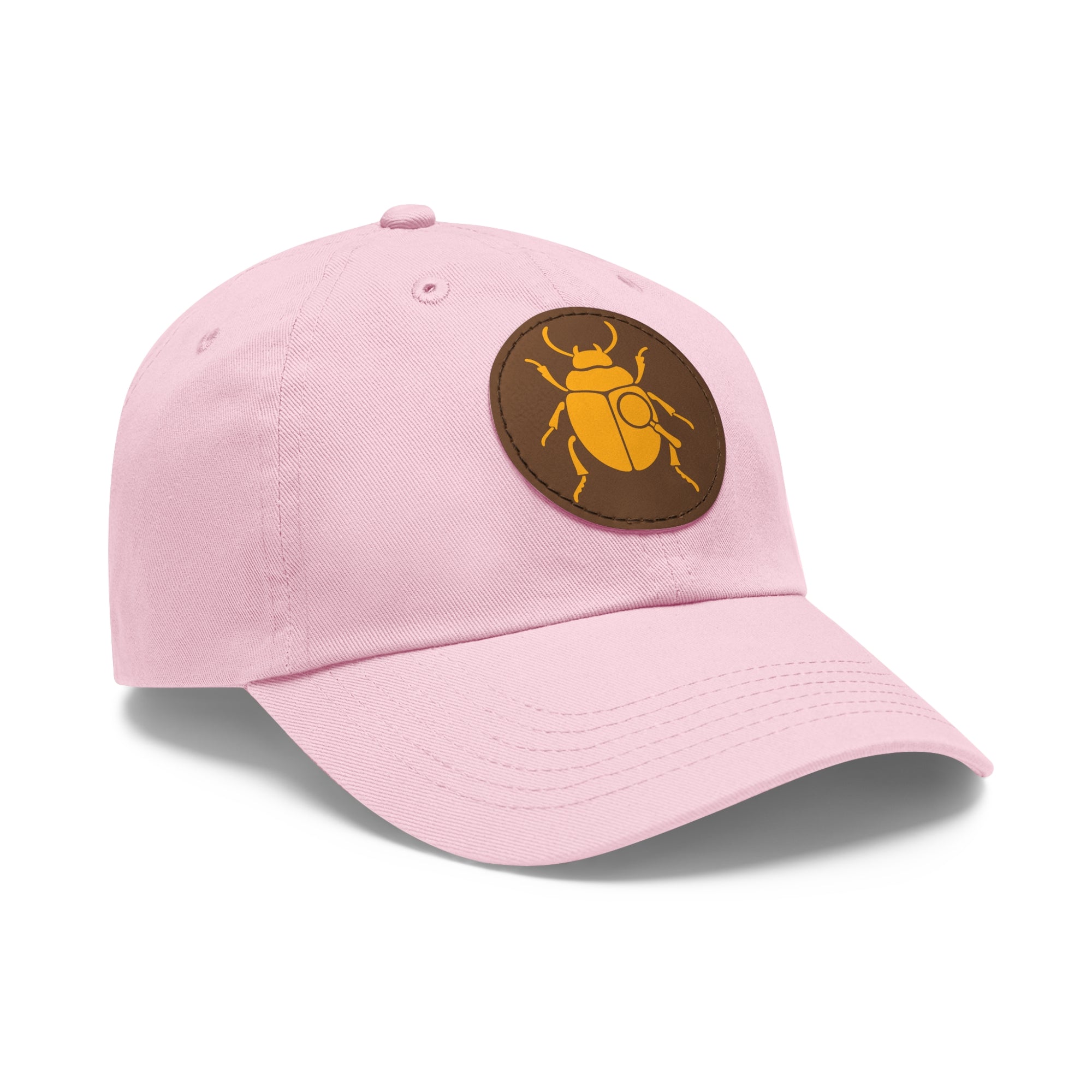 Golden Beetle - Dad Hat with Leather Patch (Round)