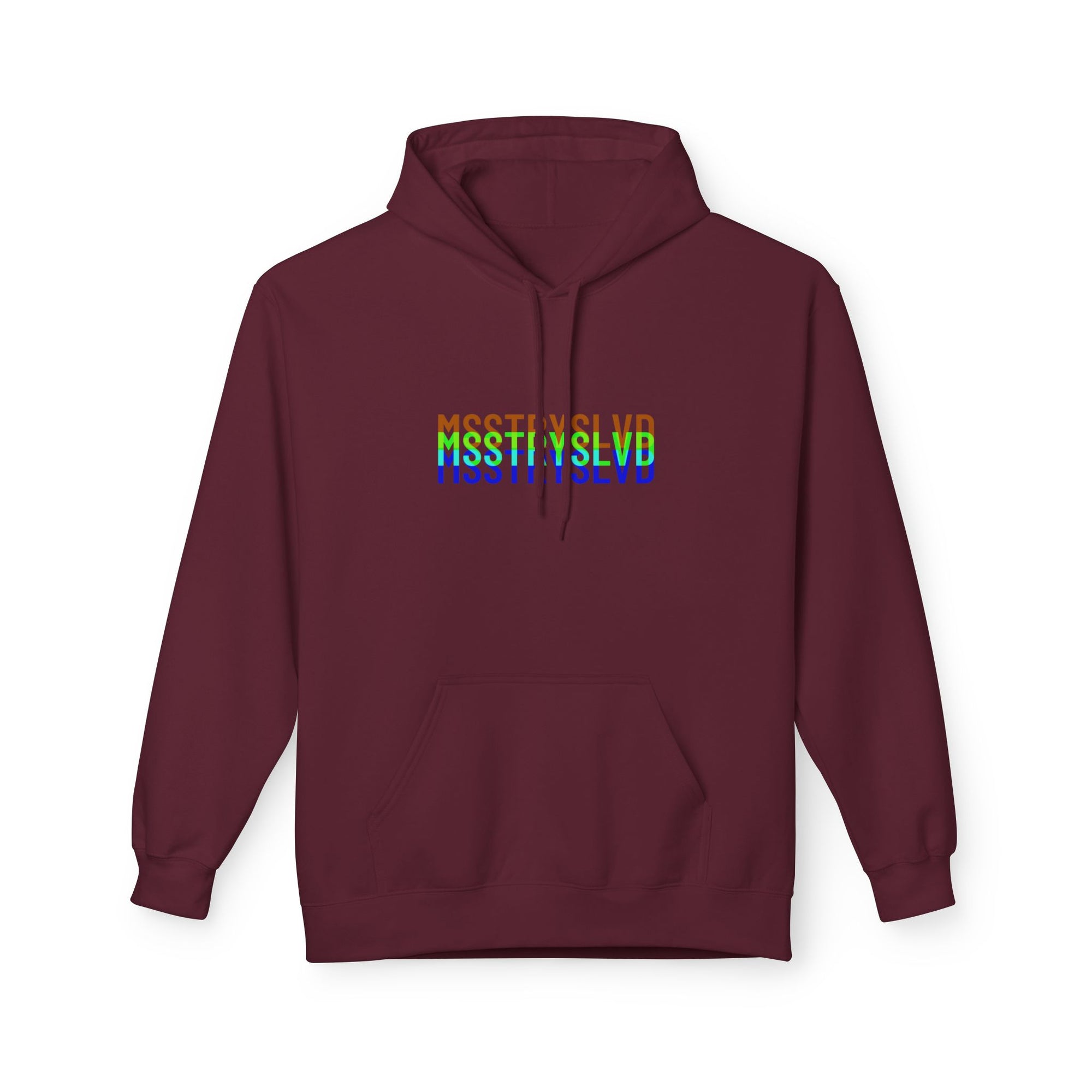 Neon Glitch Type Hoodie – Bold Text Typography Lovers Gift Graphic Hoodie
